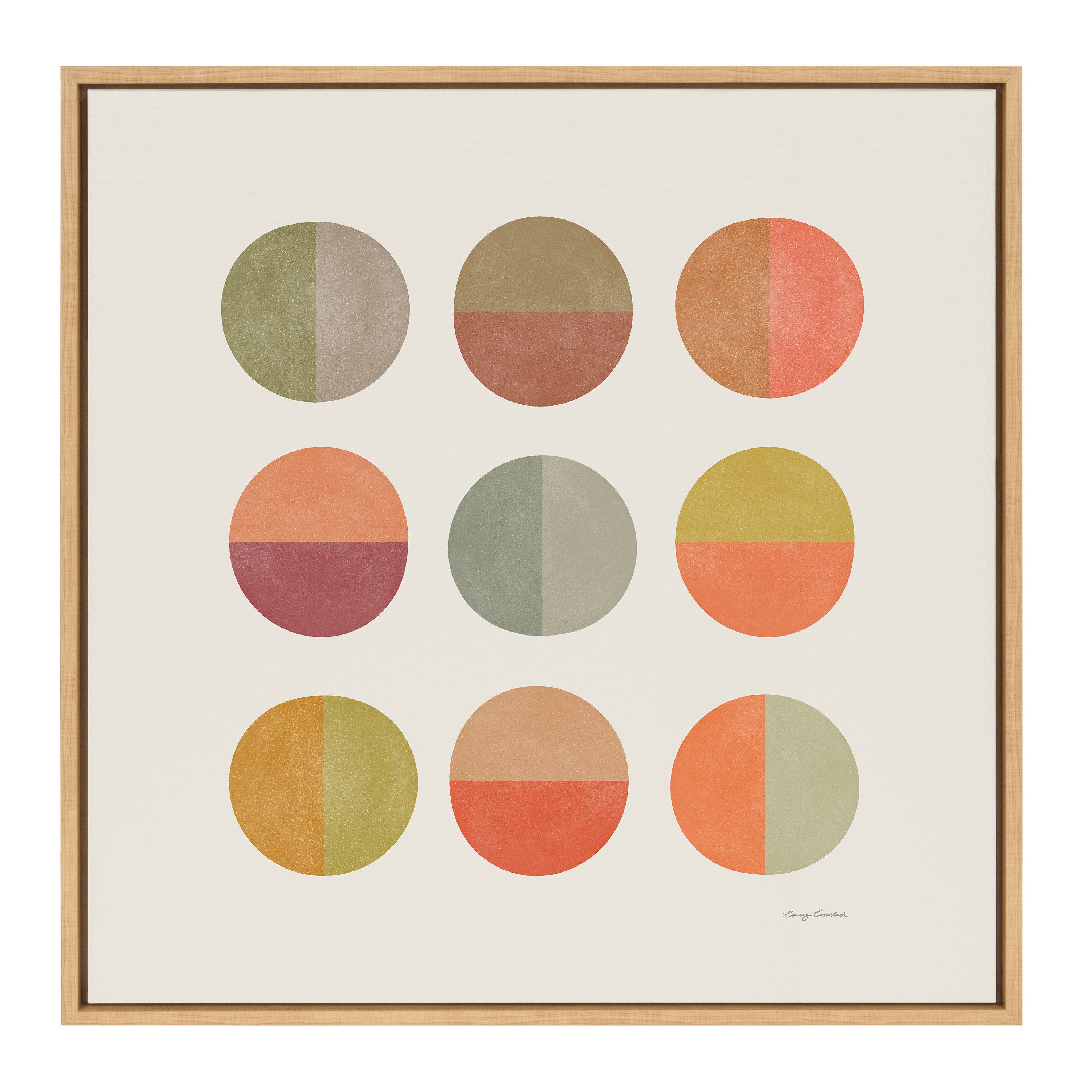 Framed Canvas Sylvie Natural 30x30 2