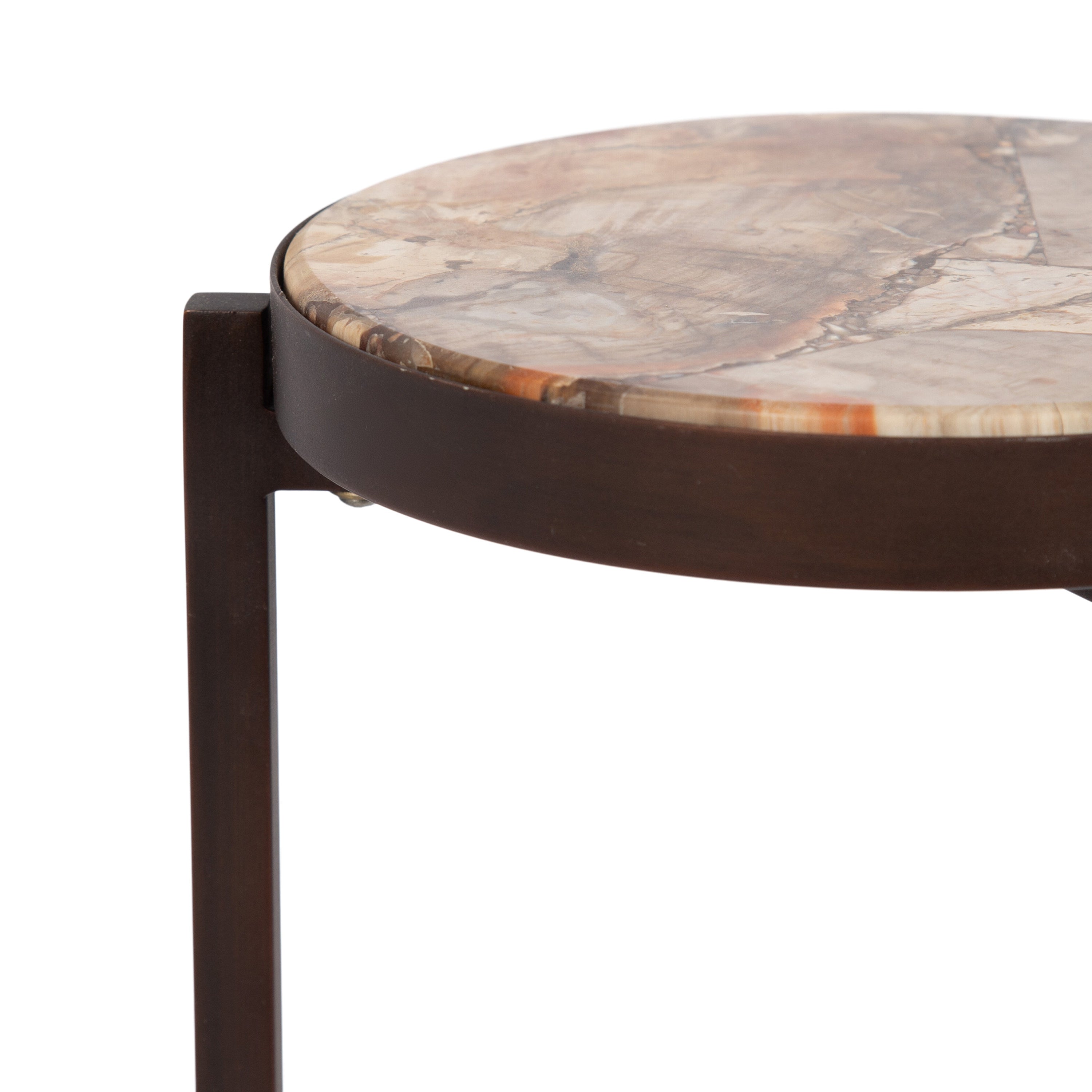 Drink Table Brown Bronze 9x9x23 3