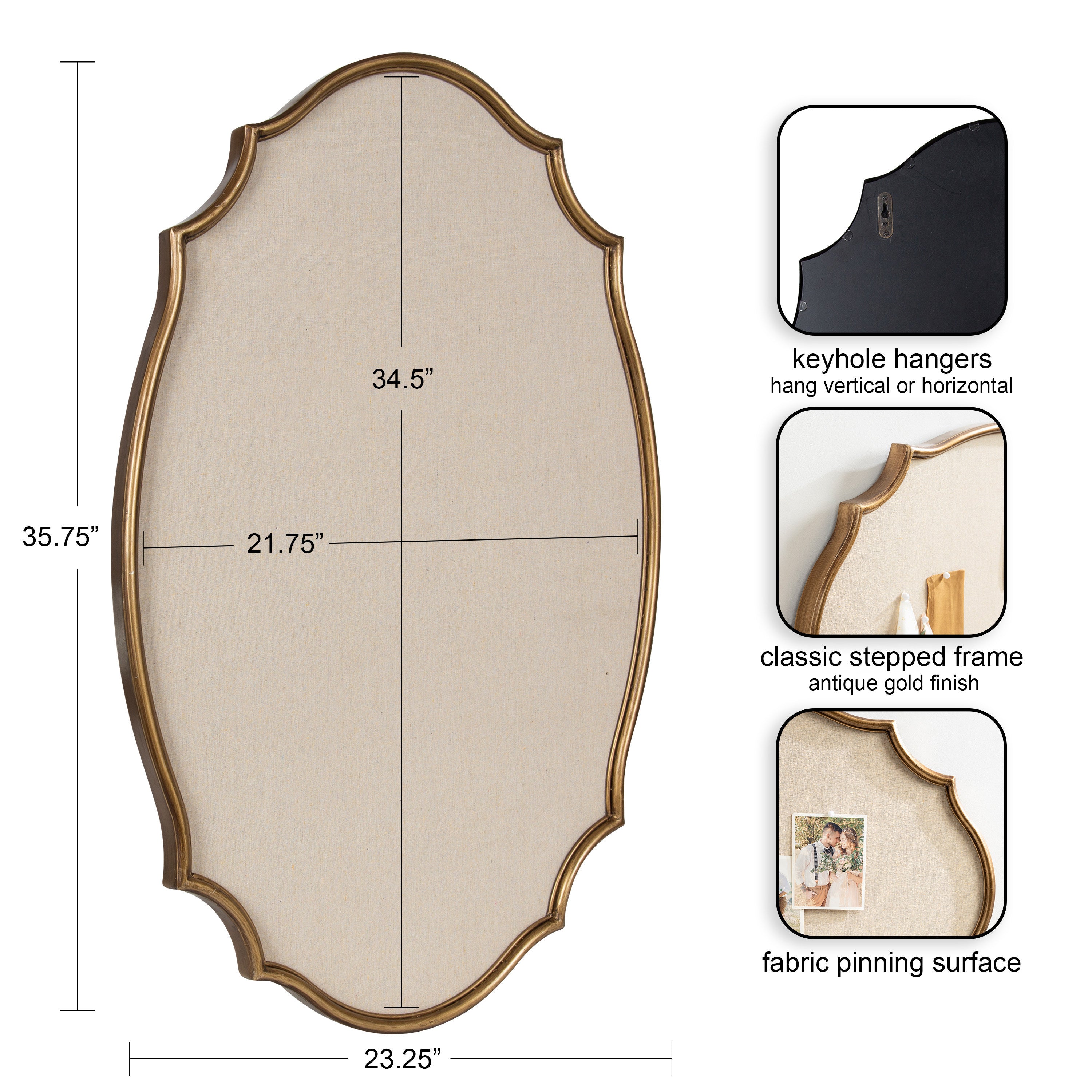 Pinboard Gold 24x36 2