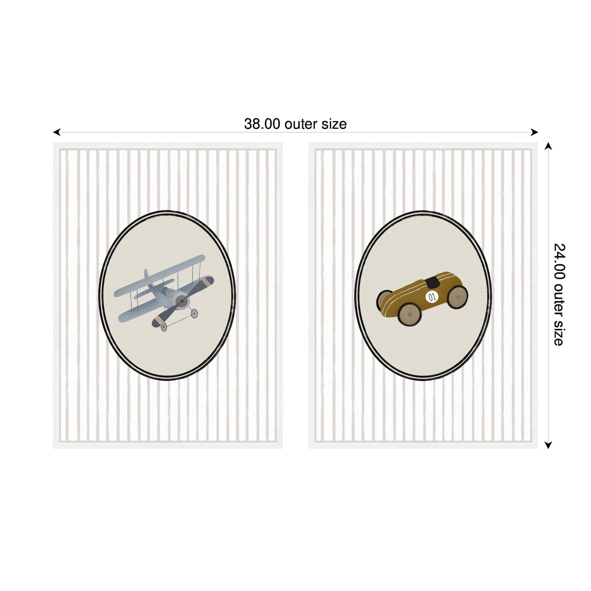 Art Set Sylvie White 2 Piece Set 18x24 2