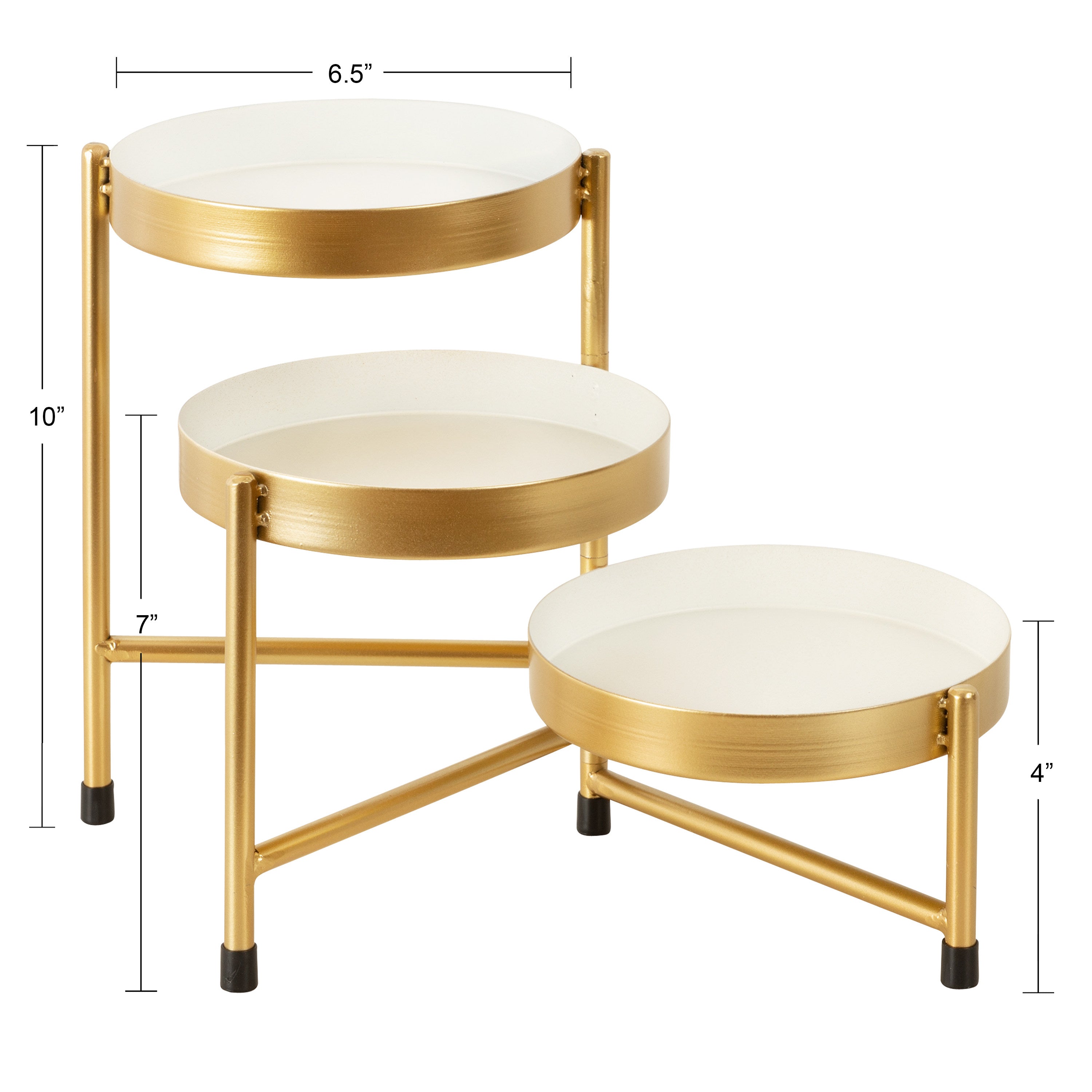 Tabletop Planter White Gold 7x7x10 3