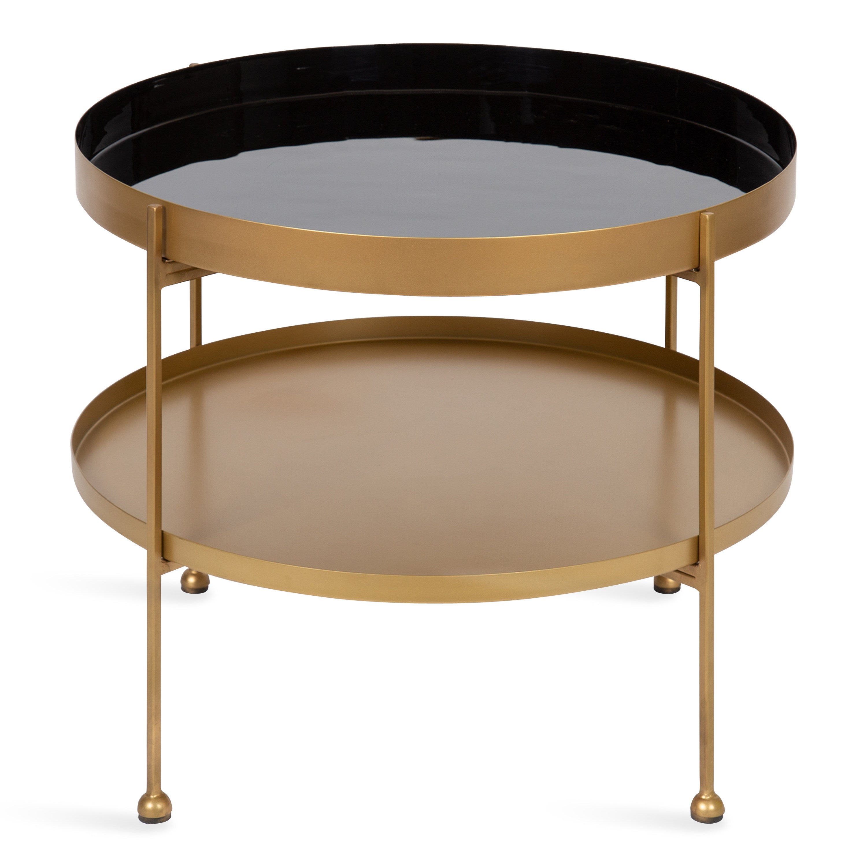 Coffee Table 26" Diameter Black Gold 3