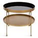 Coffee Table 26" Diameter Black Gold 3