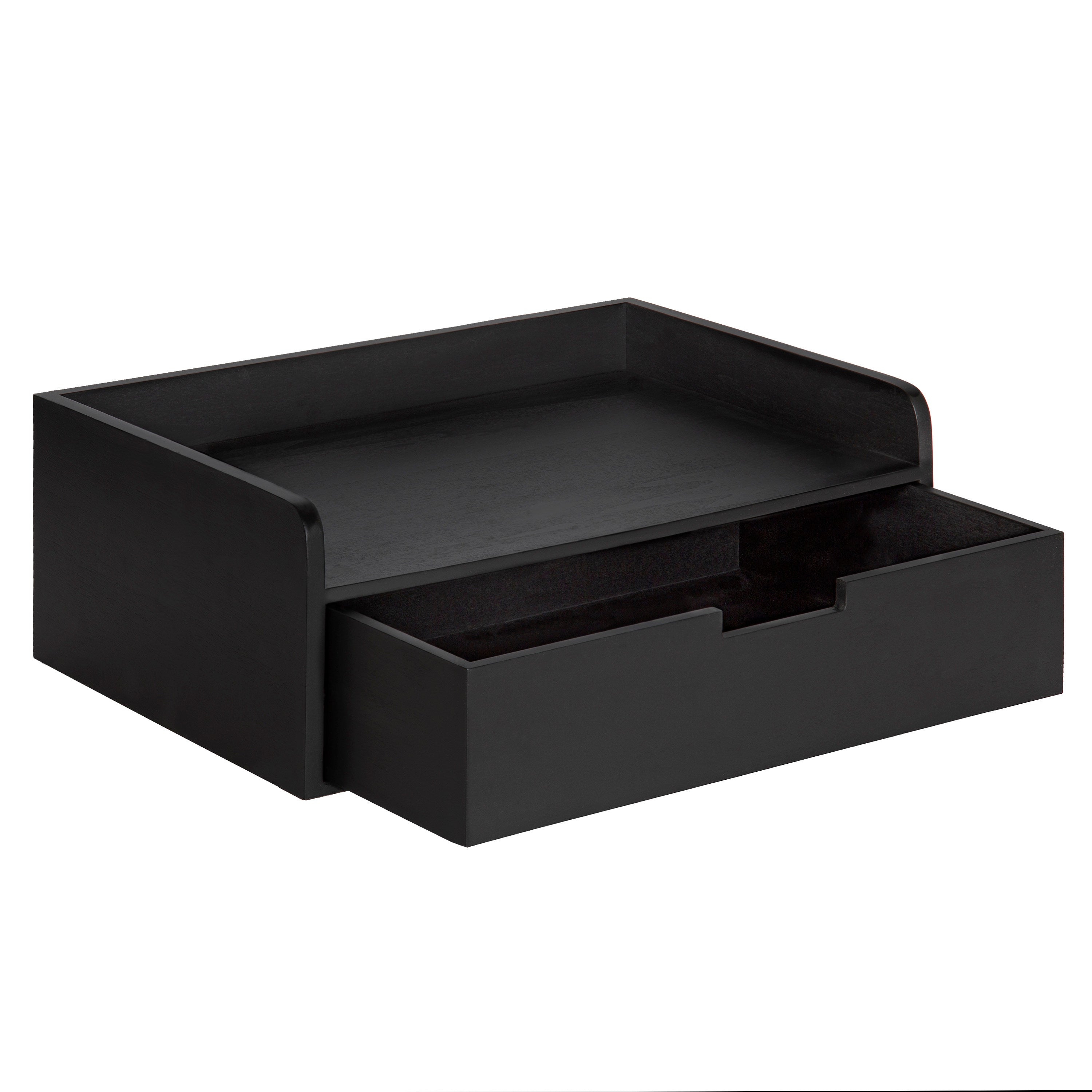 Floating Side Table Black 18x12x7 4