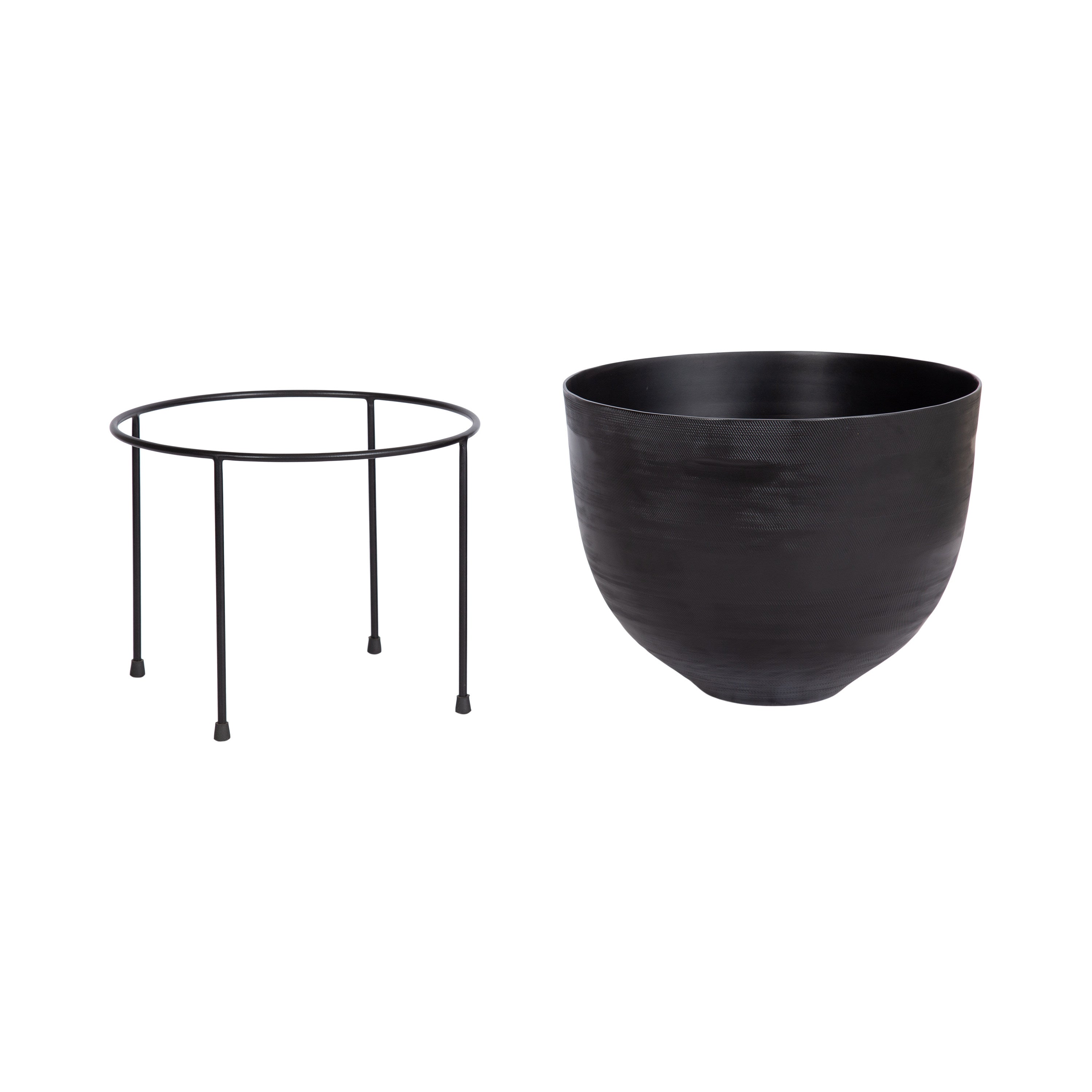 Freestanding Planter Black 2 Piece 4