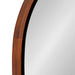 Round Mirror Walnut Brown 30" Diameter 5