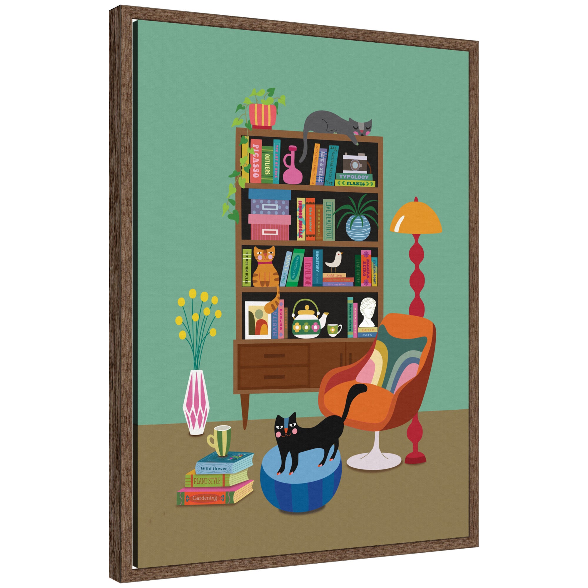 Framed Canvas 18x24 Sylvie Walnut 1