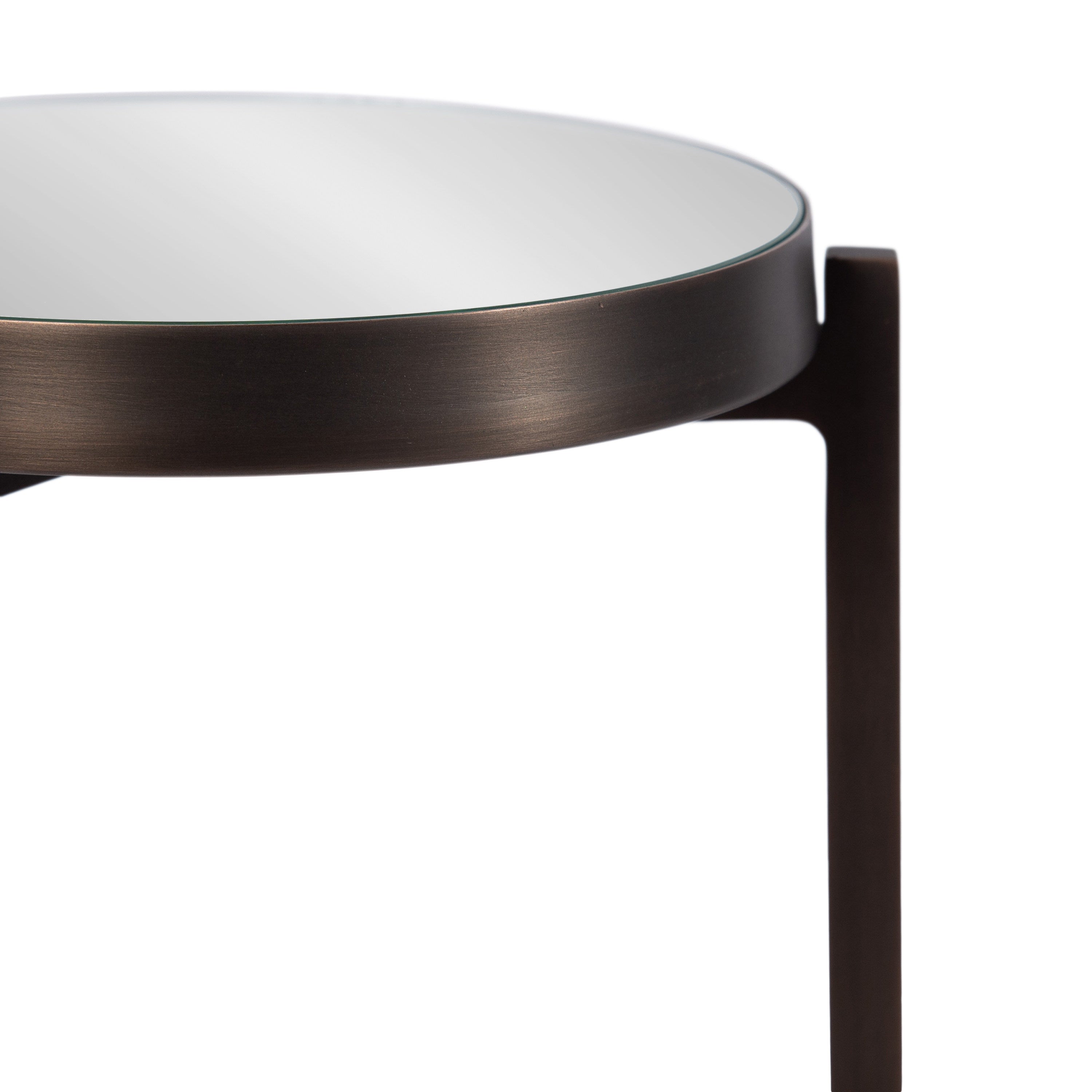 Drink Table Mirror Bronze 9x9x23 3