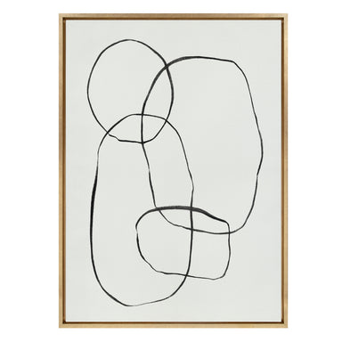 Framed Canvas Sylvie Bright Gold 28x38 1