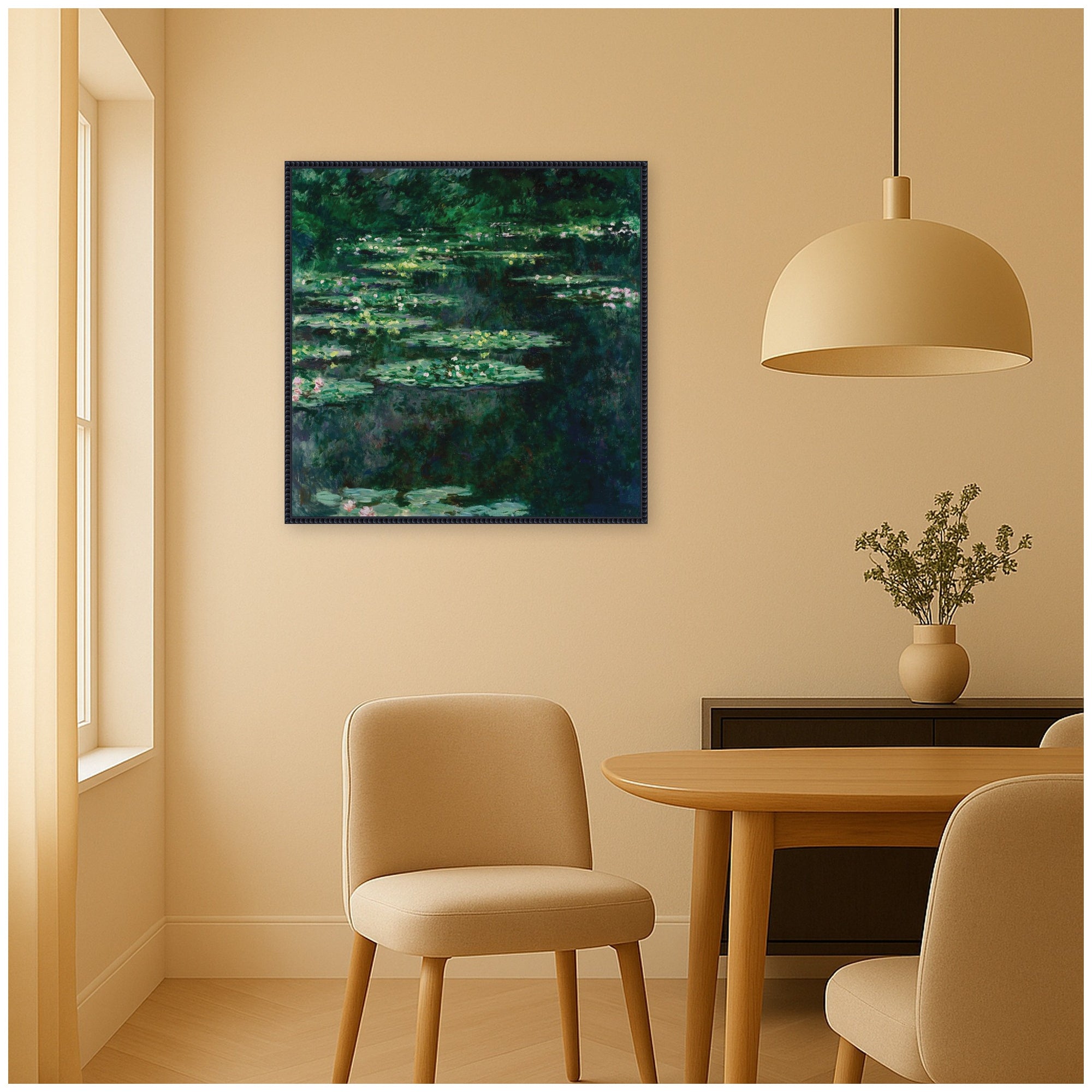 Framed Canvas 30x30 Sylvie Beaded Black 5
