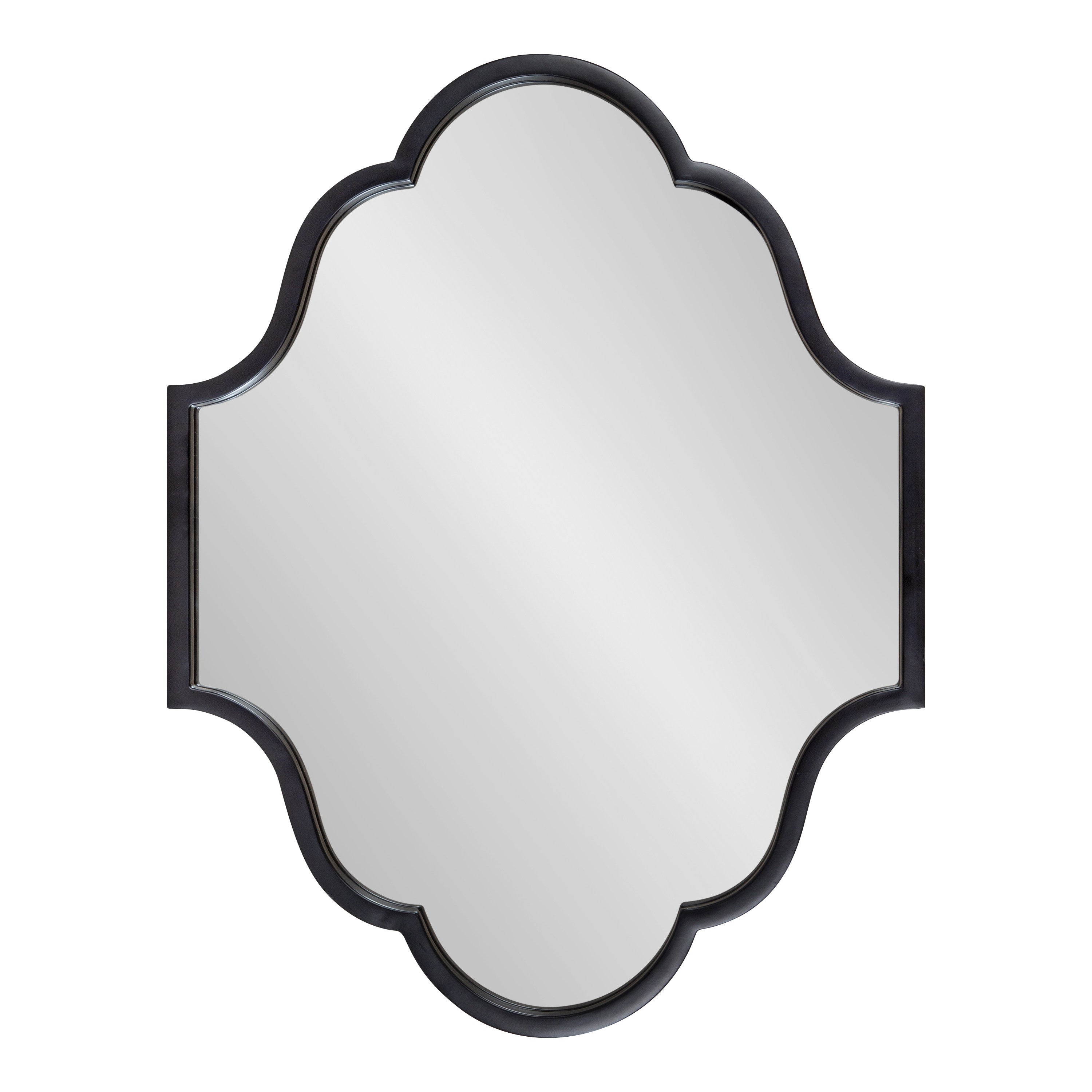 Scallop Mirror Black 18x24 2