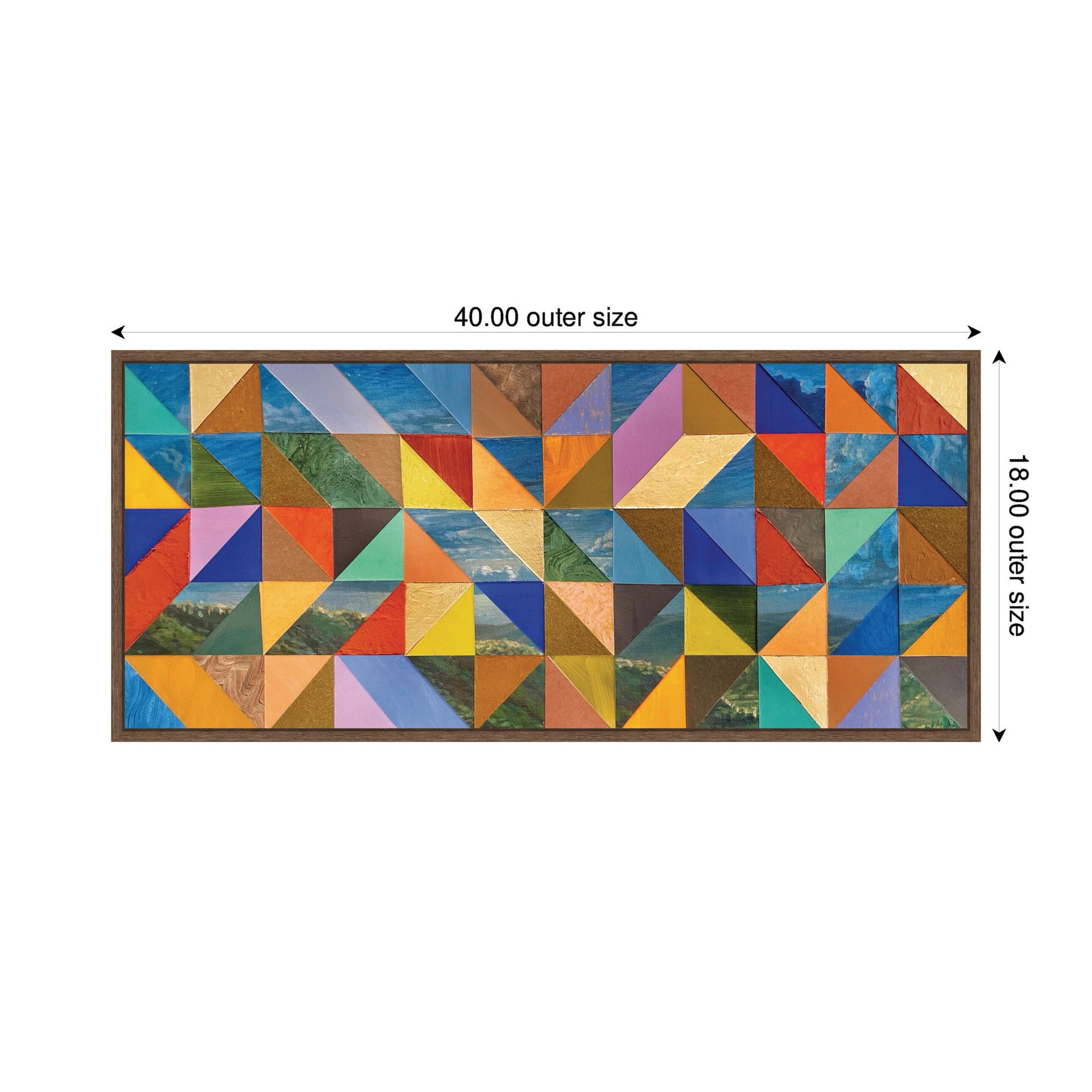Framed Canvas 40x18 Sylvie Walnut 2