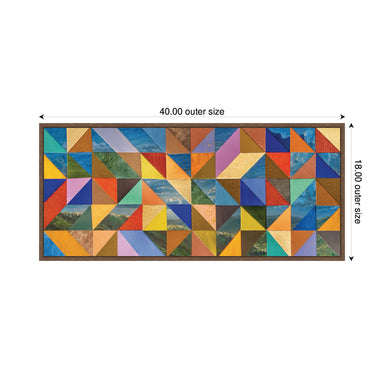 Framed Canvas 40x18 Sylvie Walnut 2