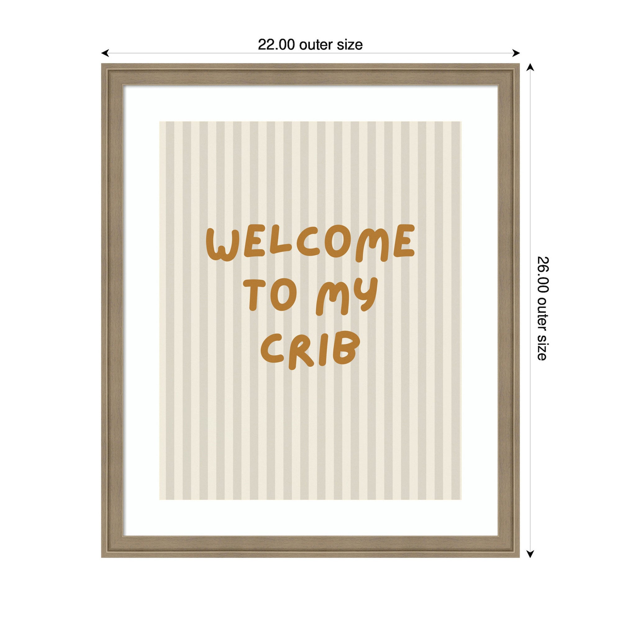 Welcome To My Crib by Laura Moss Framed Wall Art Print