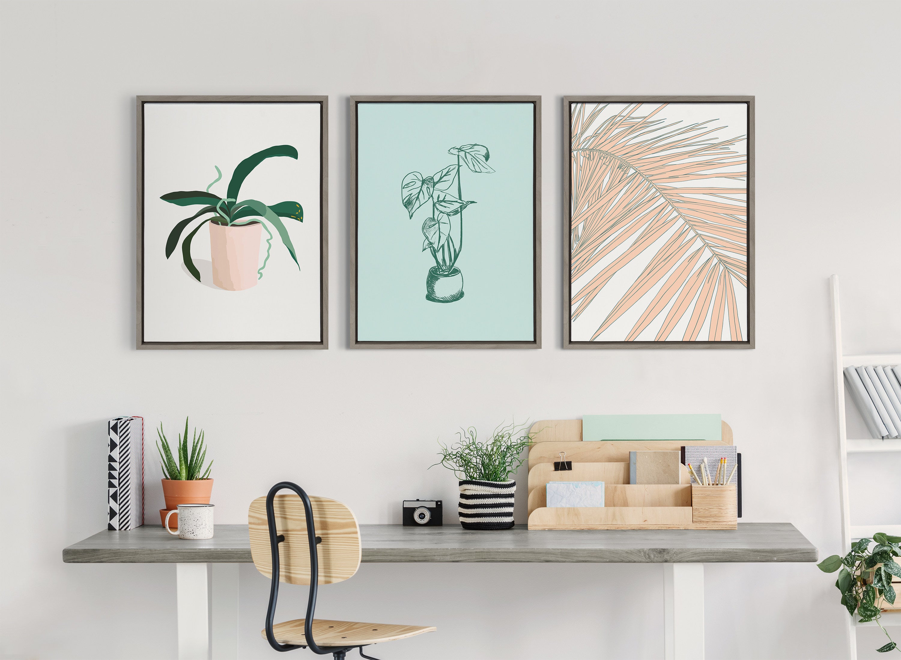 Framed Canvas Sylvie Graywash 18x24 7