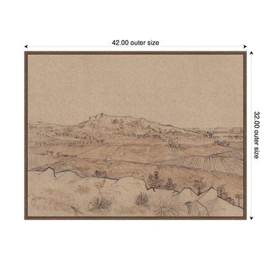 Framed Canvas 42x32 Sylvie Walnut 2