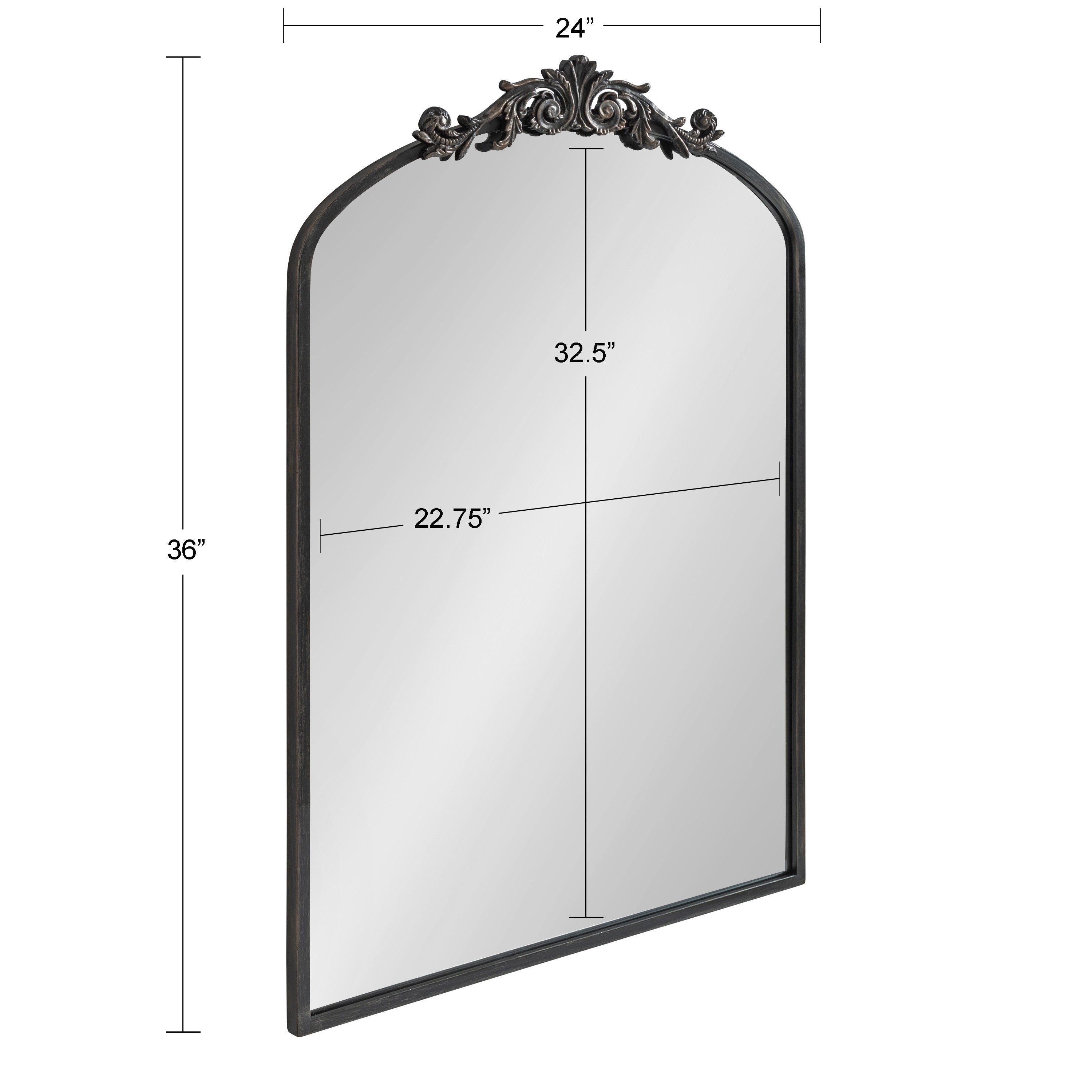 Arch Mirror 24x36 Black 5
