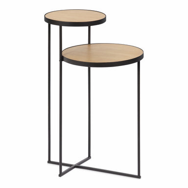 Side Table Natural Black 12x15x24 1