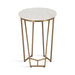 Side Table White Gold 16x16x24 1
