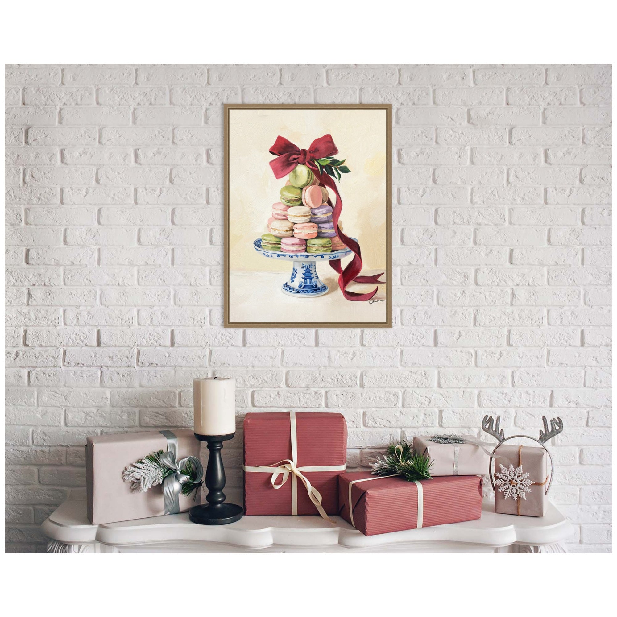 Framed Canvas Sylvie Dark Gold 18x24 5