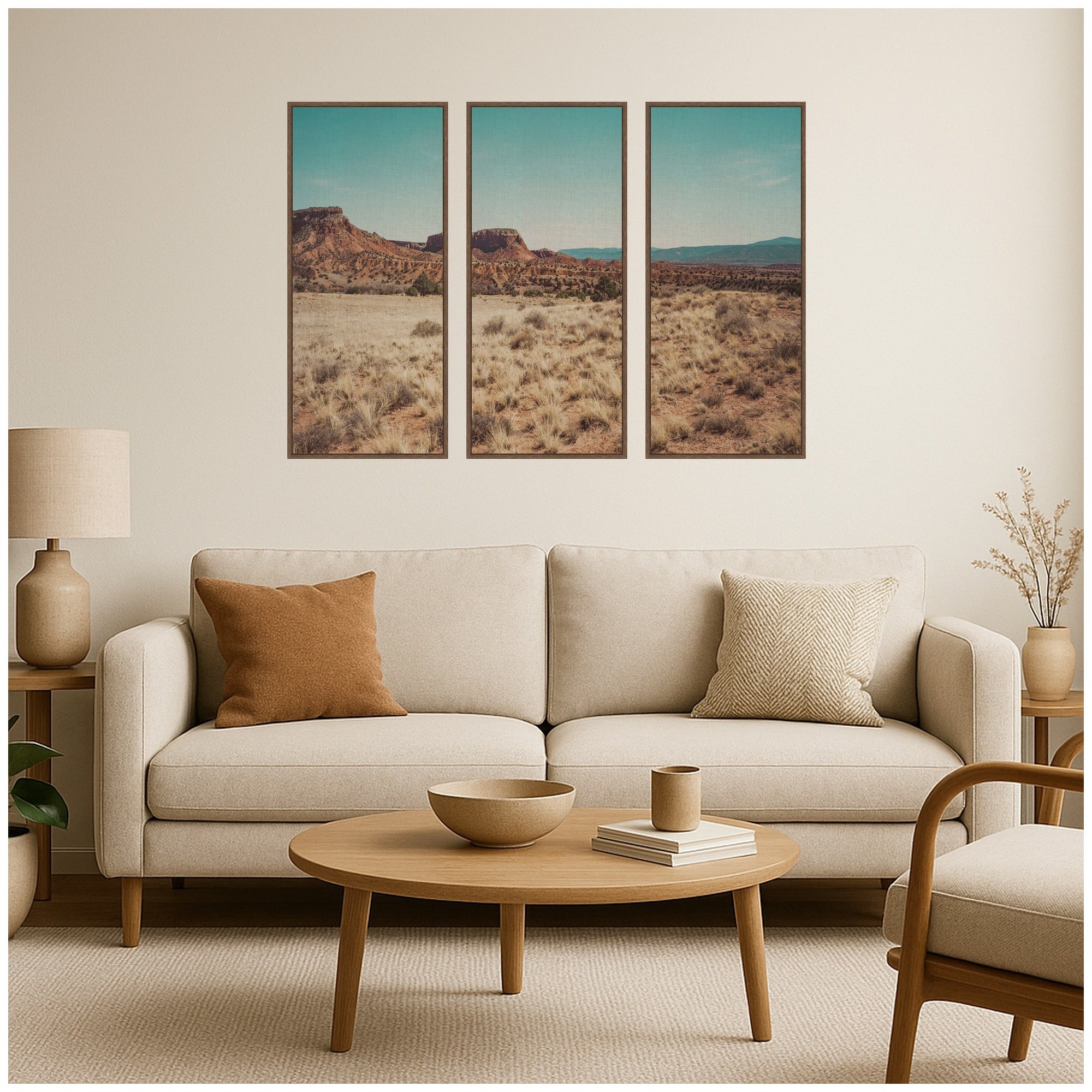 Art Set Sylvie Walnut 3 Piece Set 18x40 6