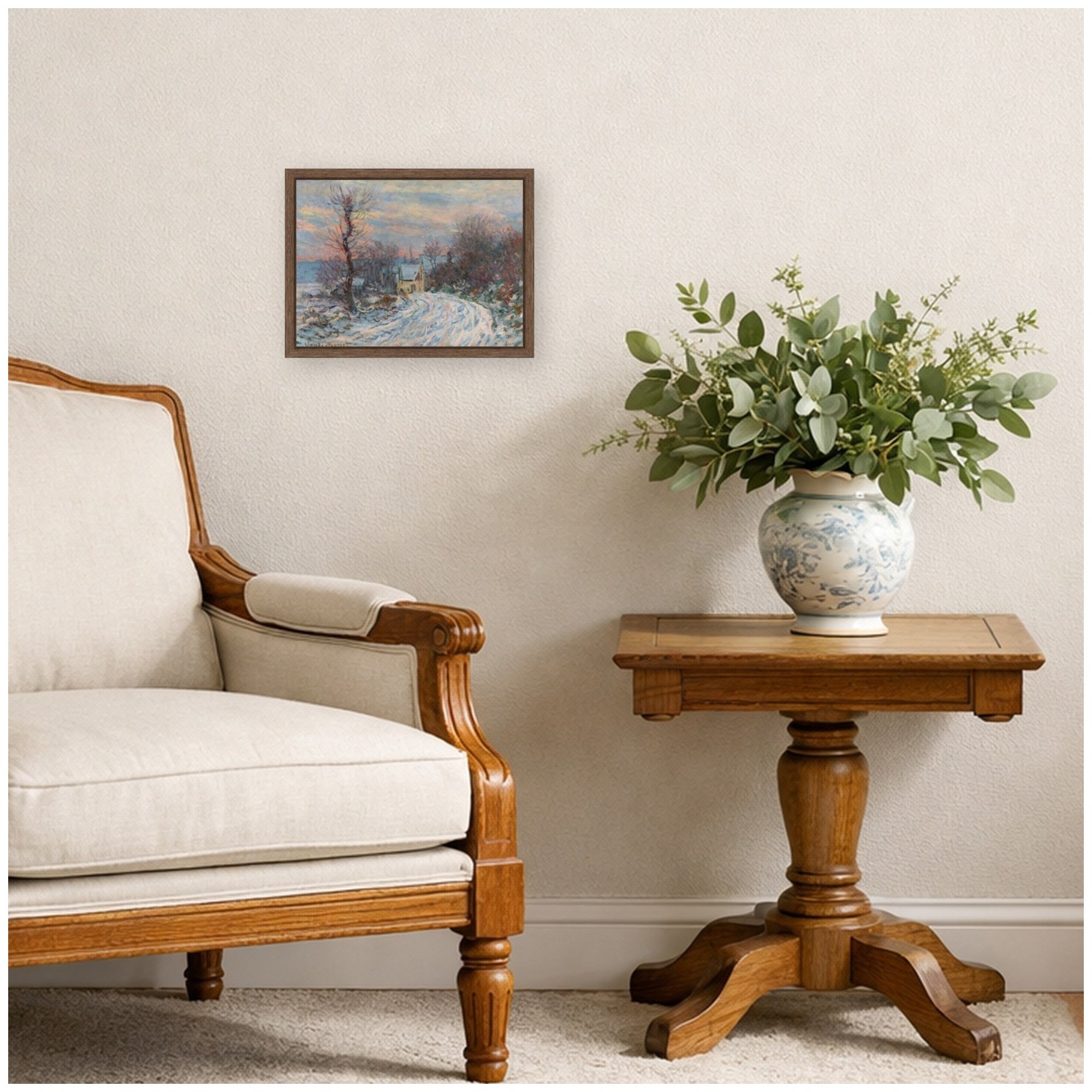 Framed Canvas Sylvie Walnut 13x10 6