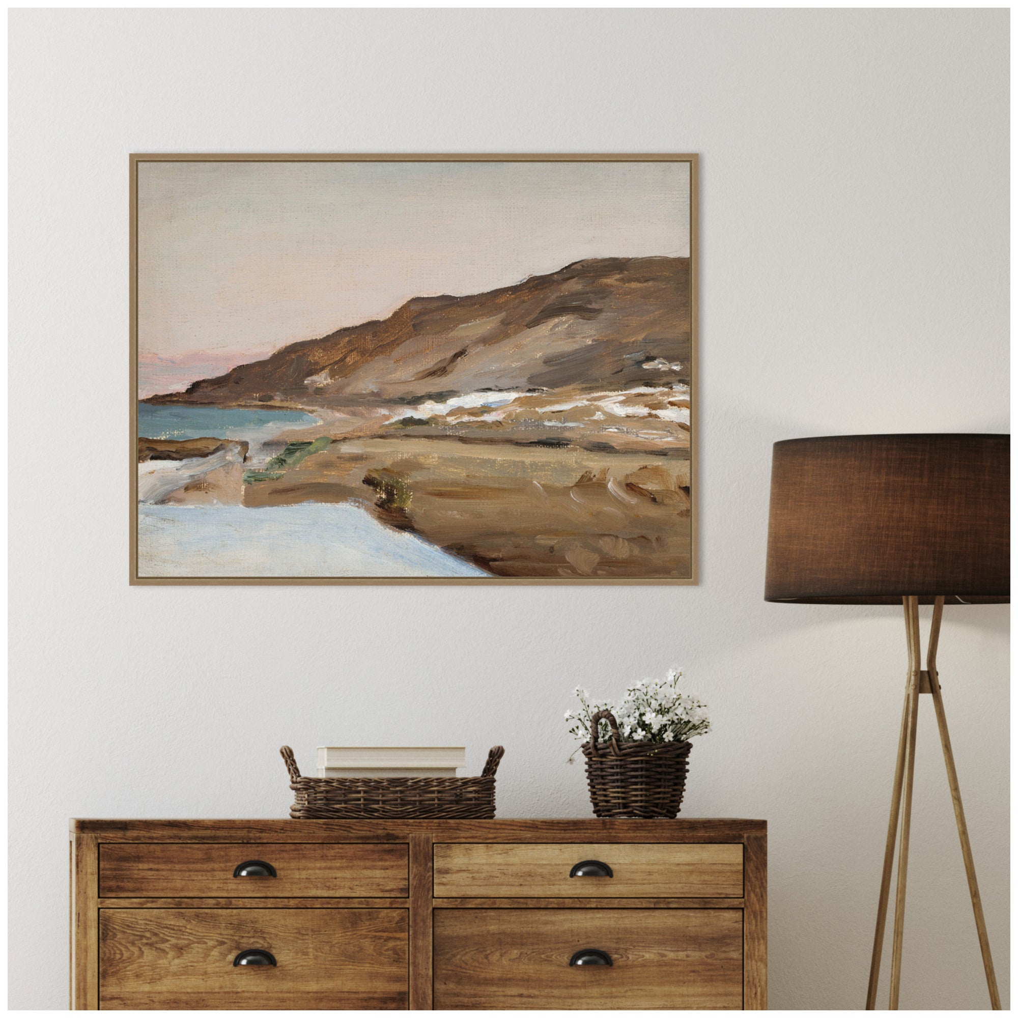 Framed Canvas 42x32 Sylvie Dark Gold 7