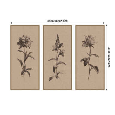 Art Set Sylvie Dark Gold 3 Piece Set 18x40 2