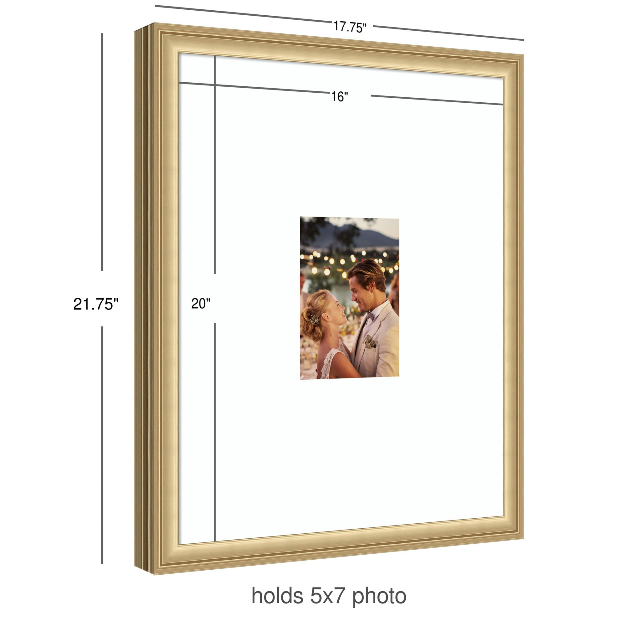 Wall Frame Florence Gold 16x20 matted to 5x7 2