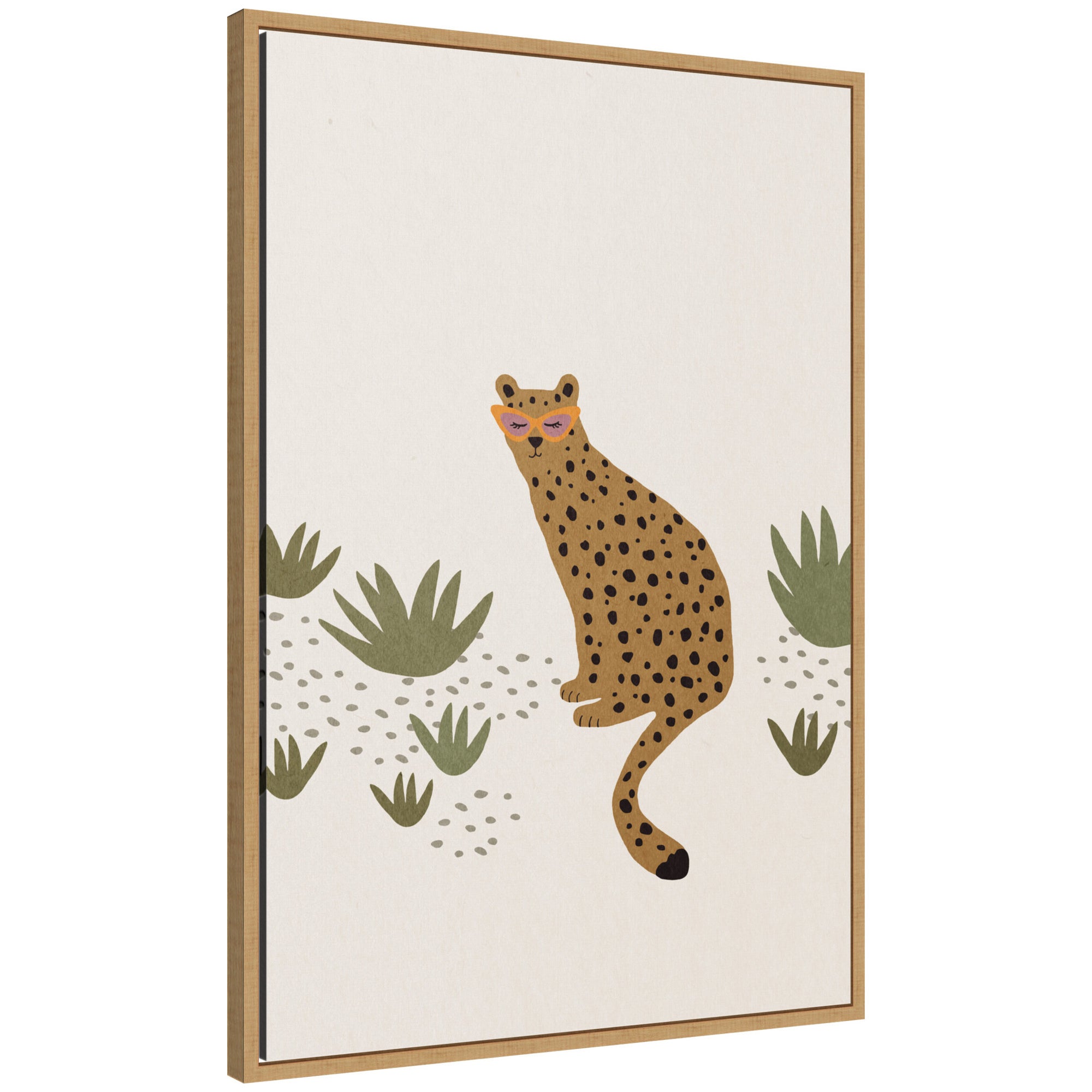 Leopard II by July Art Prints Framed Canvas Wall Art Print