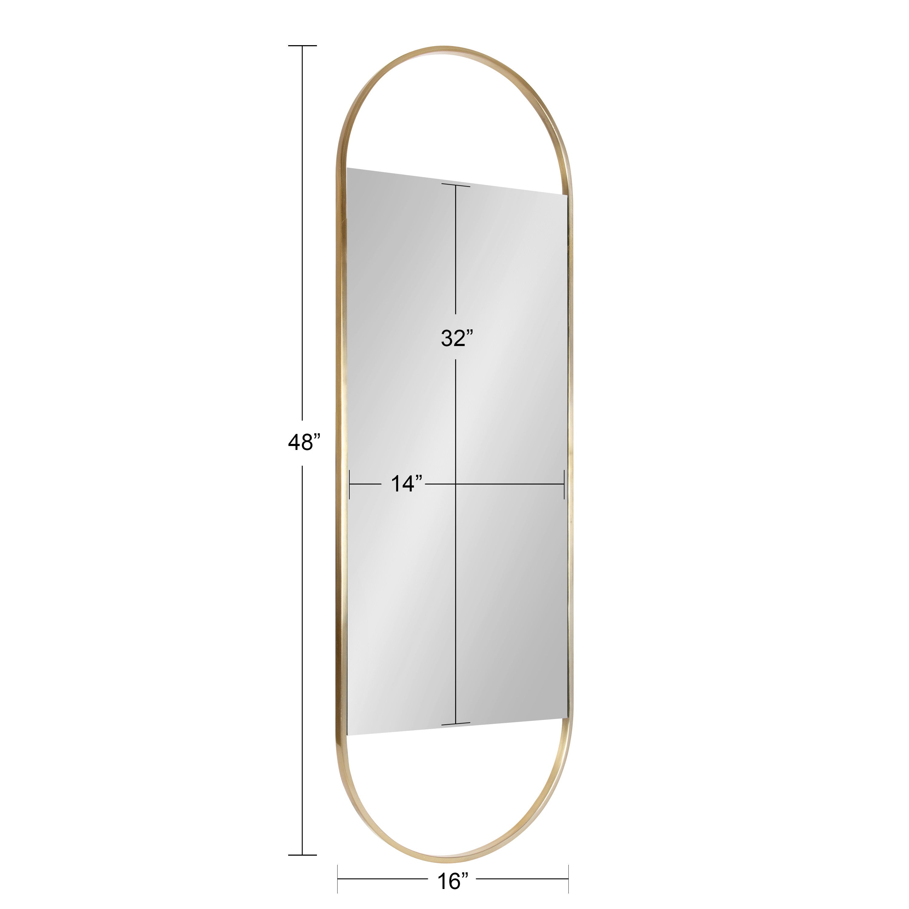 Full Length Mirror Gold 16x48 5