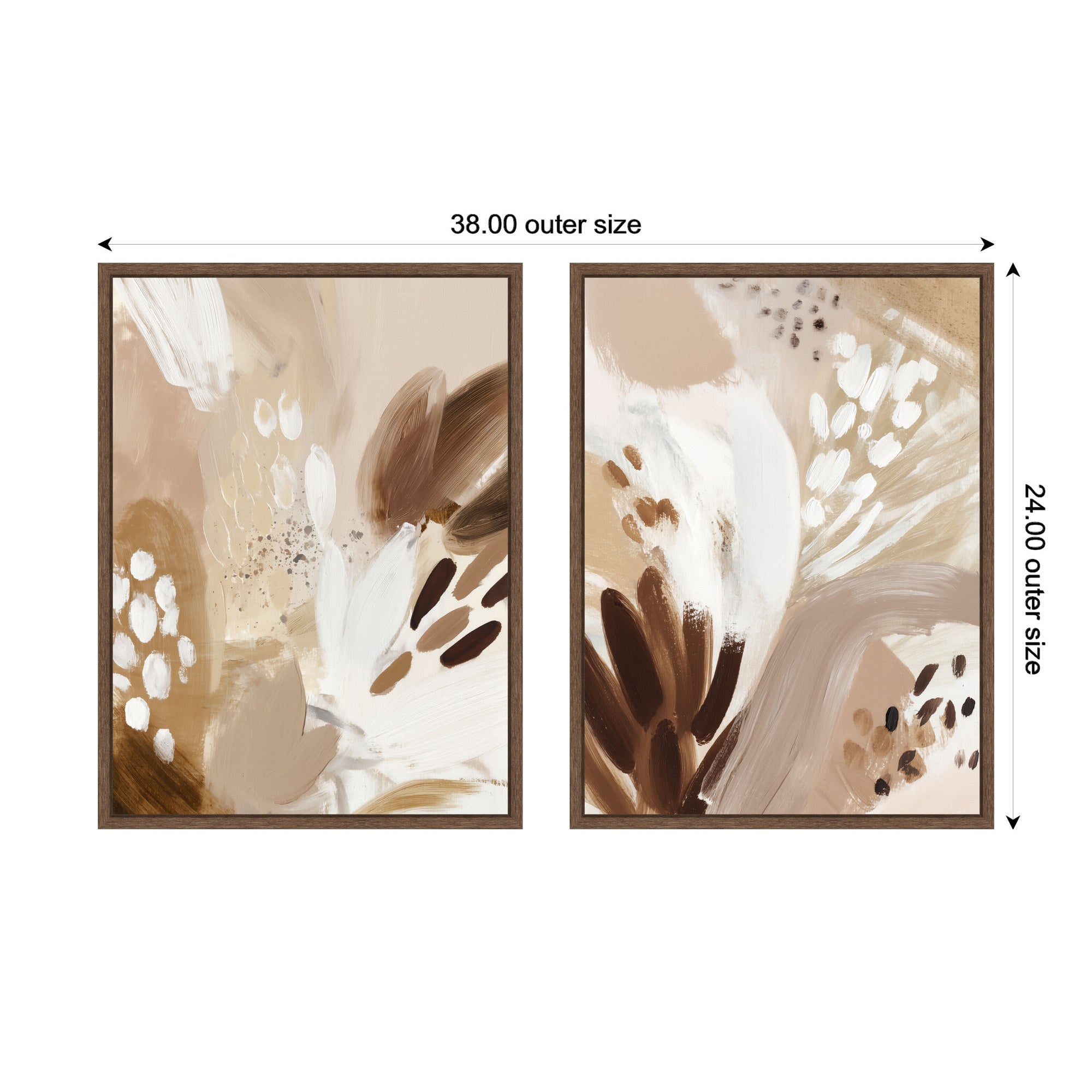 Art Set 2 Piece Set 18x24 Sylvie Walnut 2