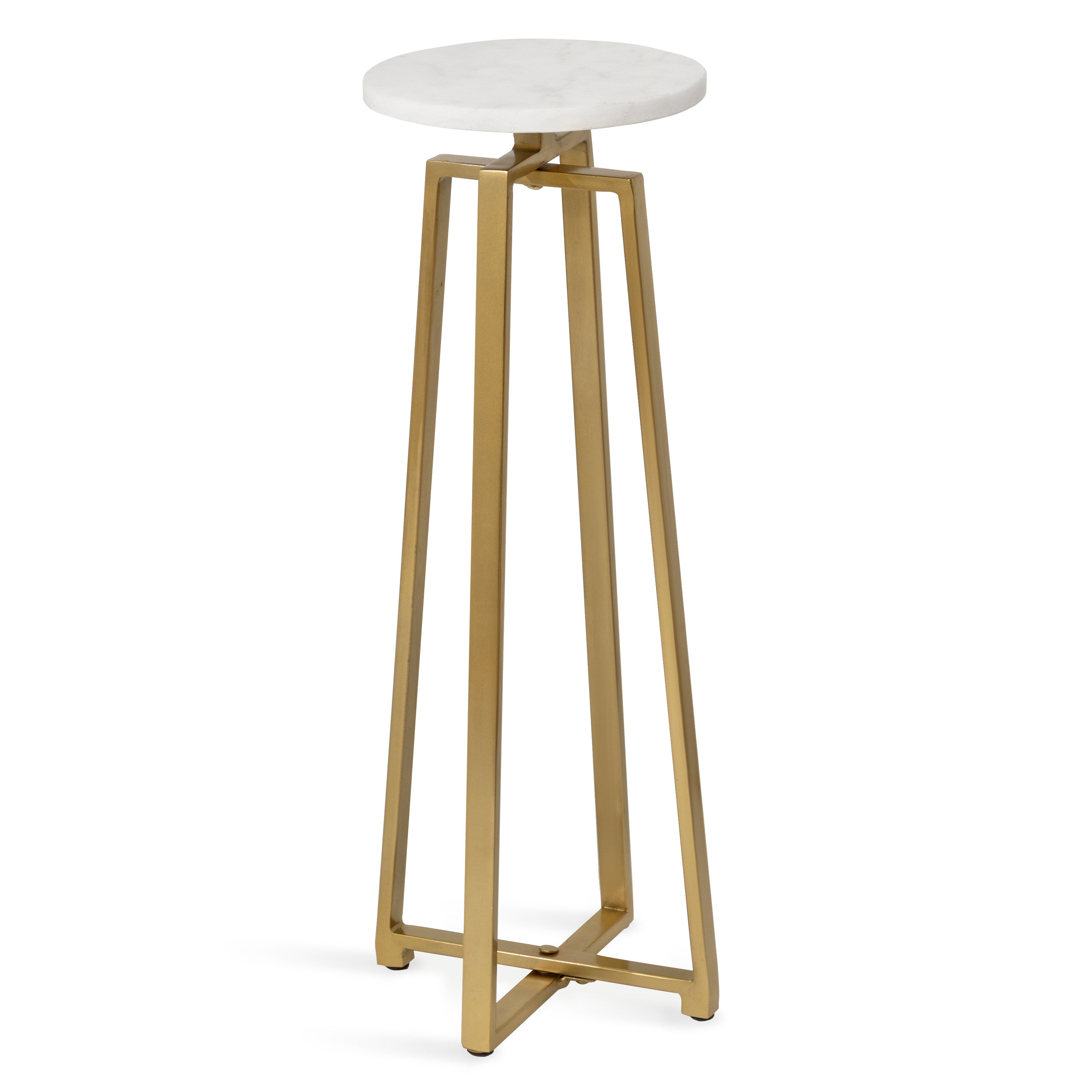 Drink Table Marble Gold 9x9x23 1