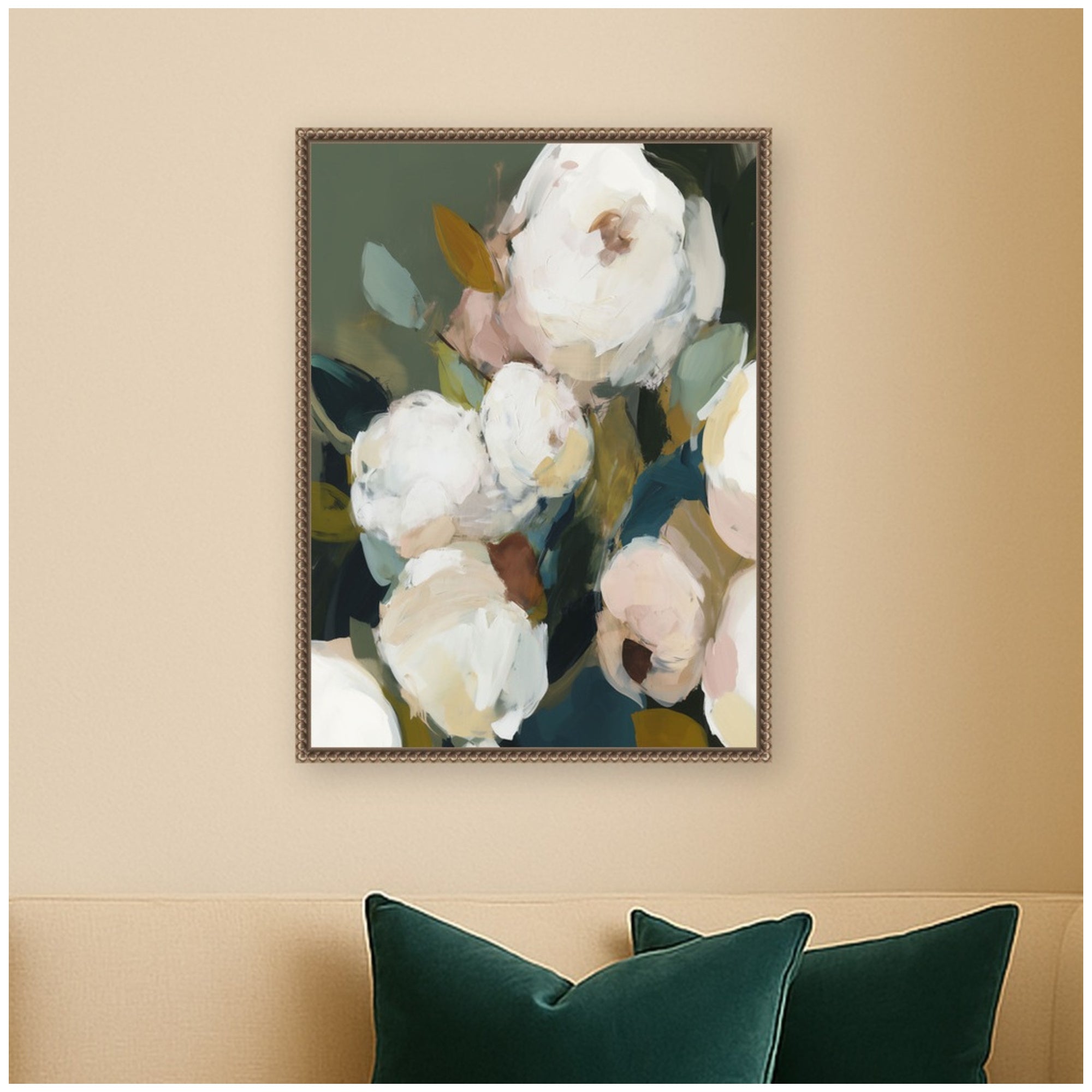 Framed Canvas 18x24 Sylvie Beaded Dark Gold 7