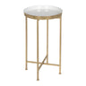 Celia Round Metal Foldable Tray Accent Table