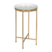 Tea Table Gold White 14x14x26 1
