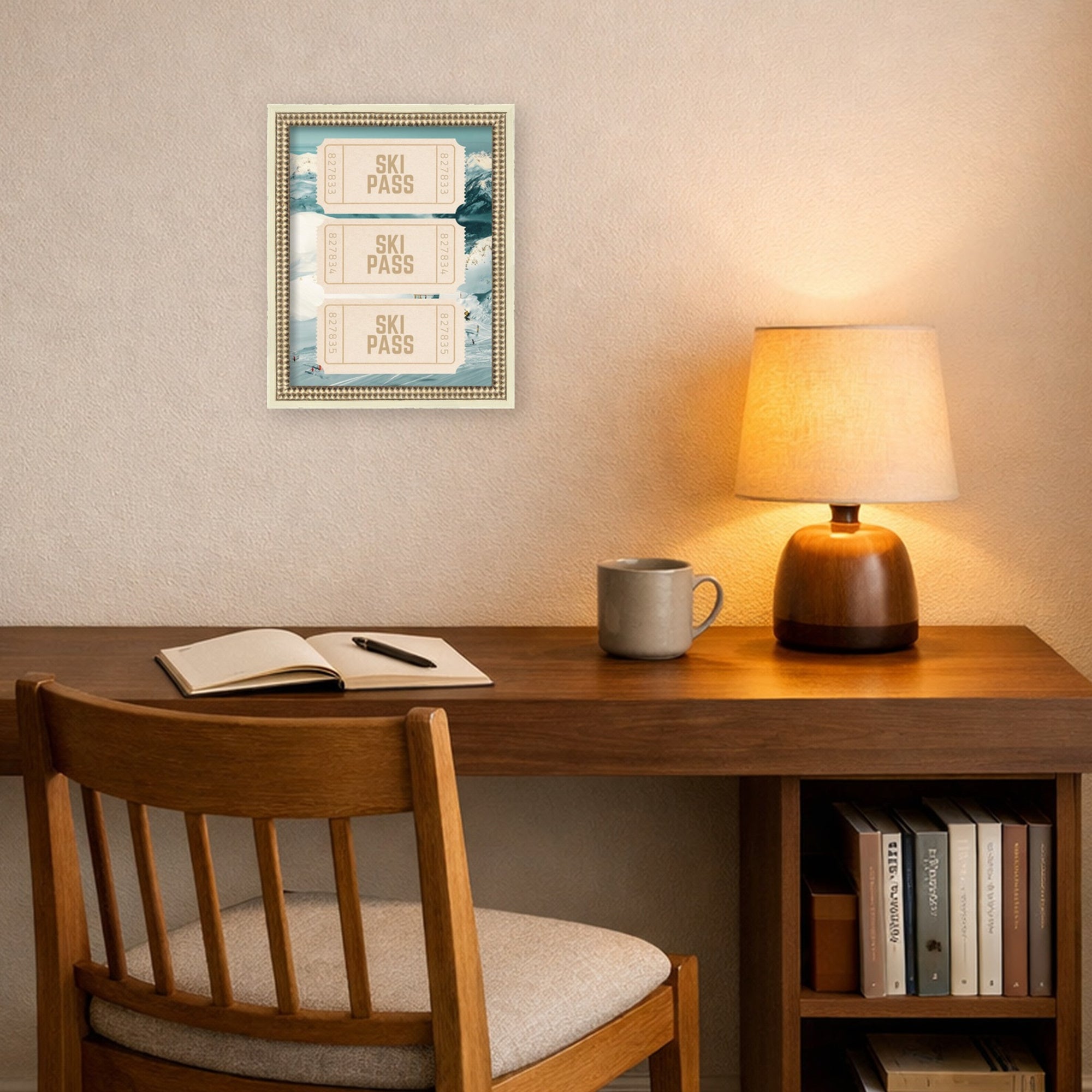 Mounted Canvas Castellan Distressed White 13x16 5