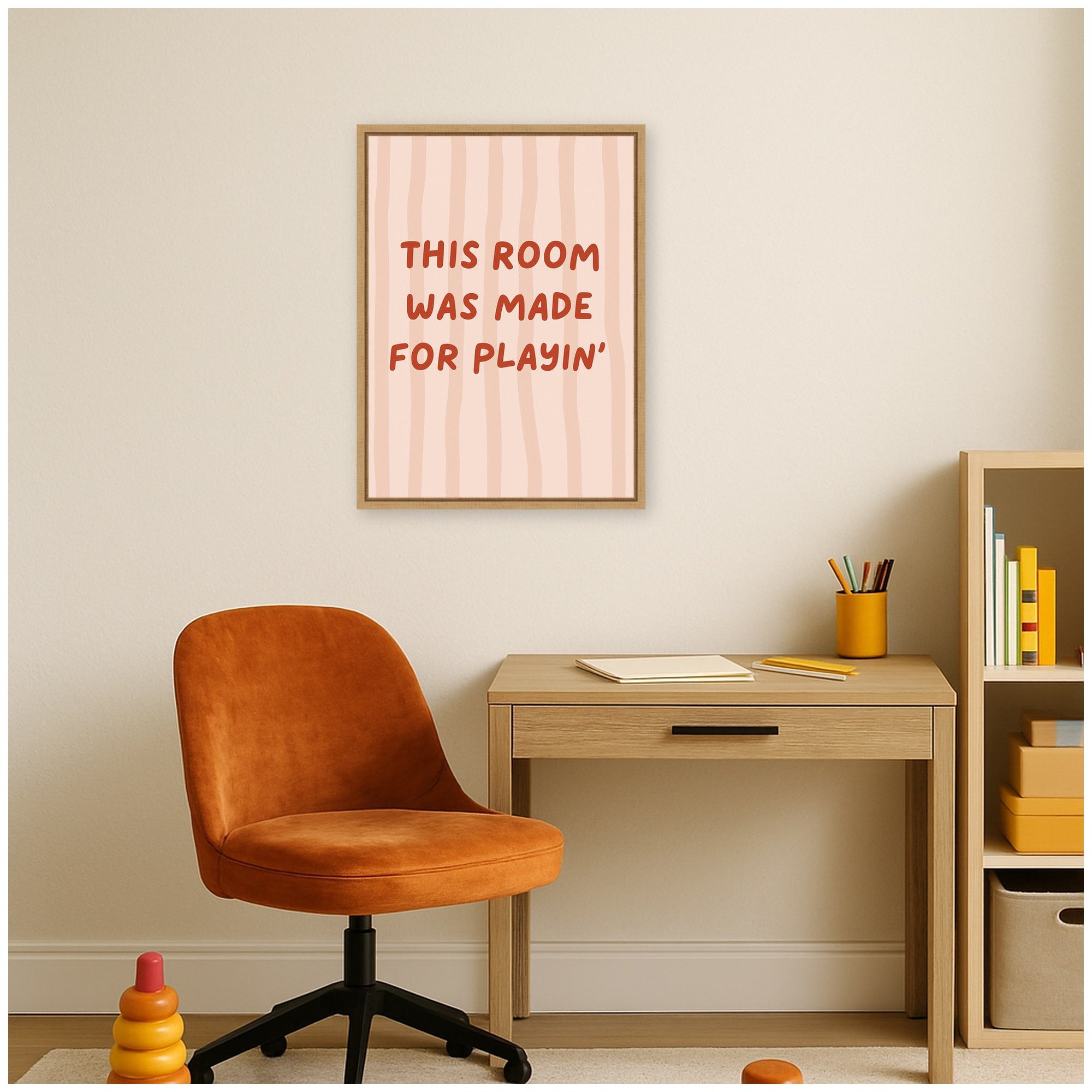 This Room Was Made For Playing by Laura Moss Framed Canvas Wall Art Print