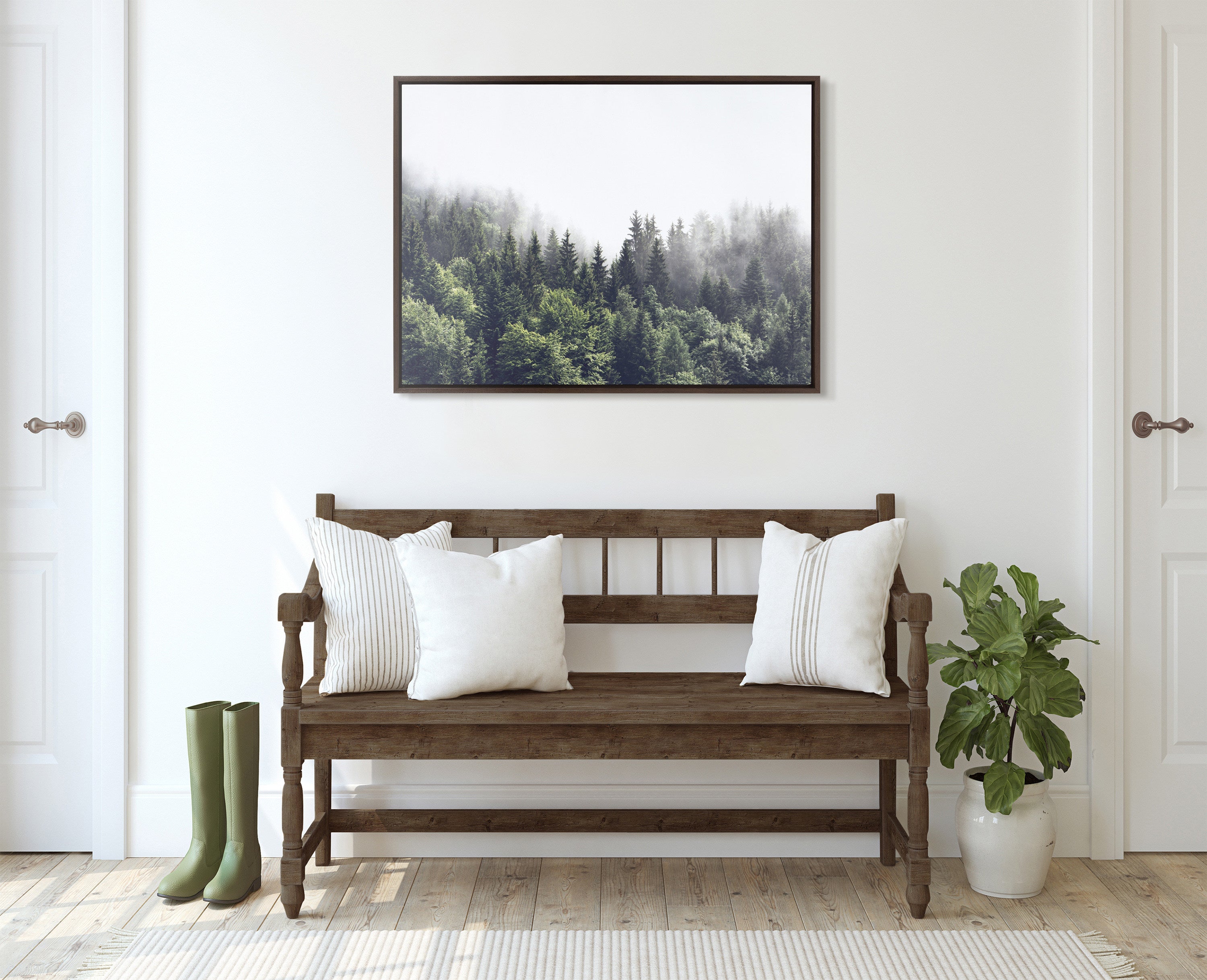 Framed Canvas Sylvie Walnut 28x38 7