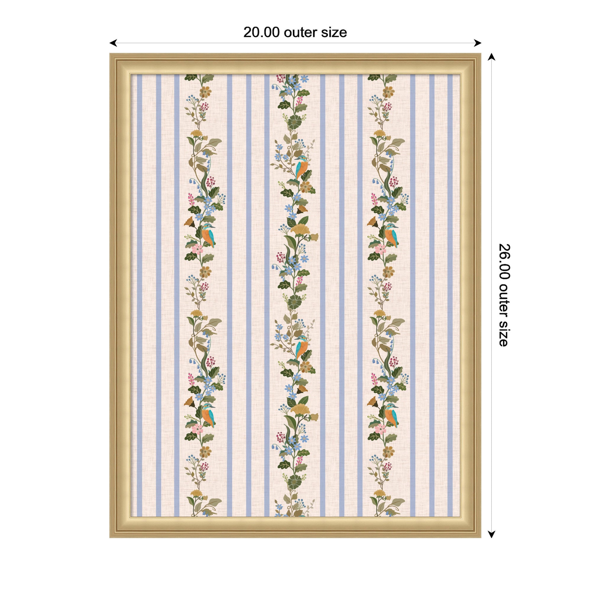 Pinboard 20x26 Florence Gold 2