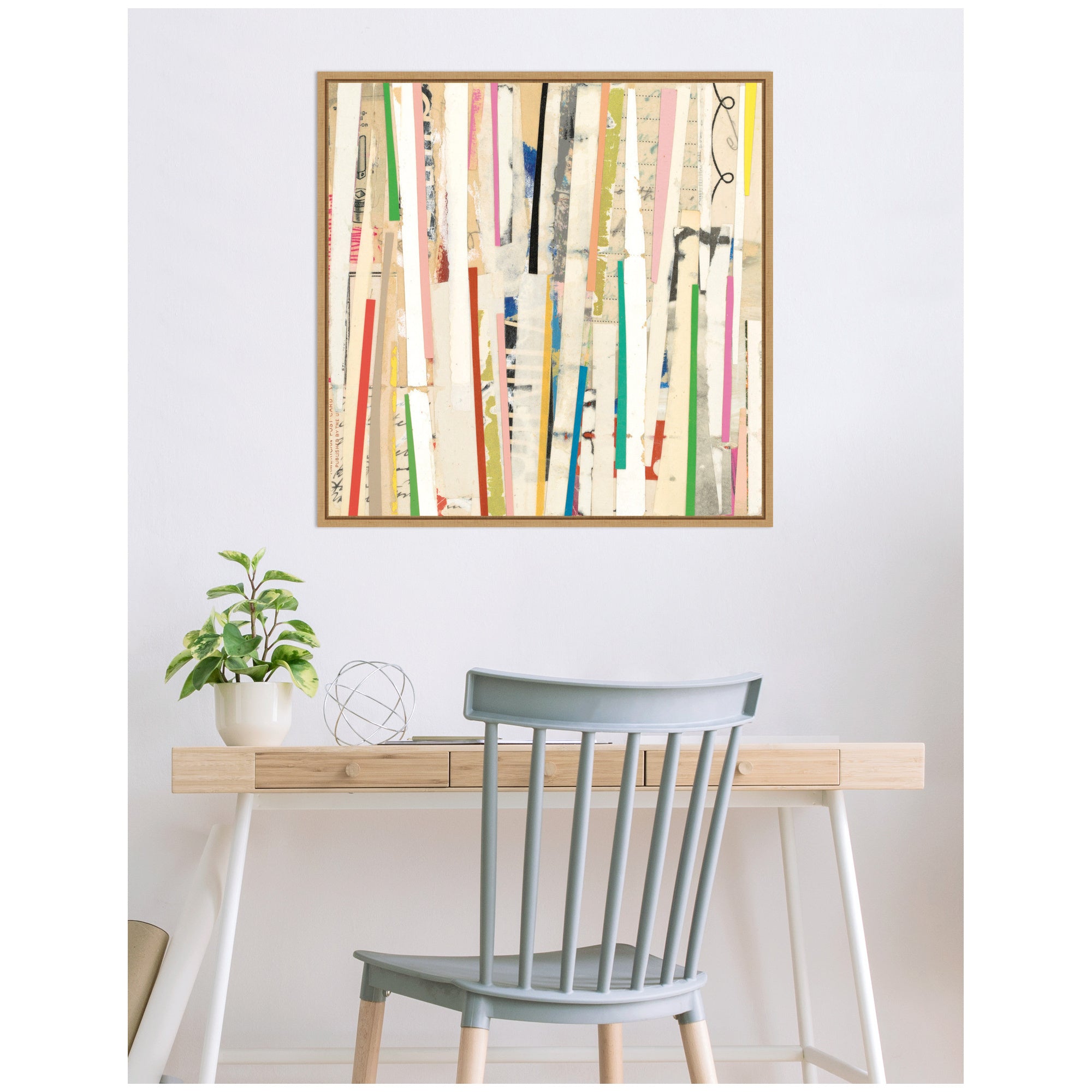 Geometric Abstract 3 FC by Felicia Dadak Framed Canvas Wall Art Print