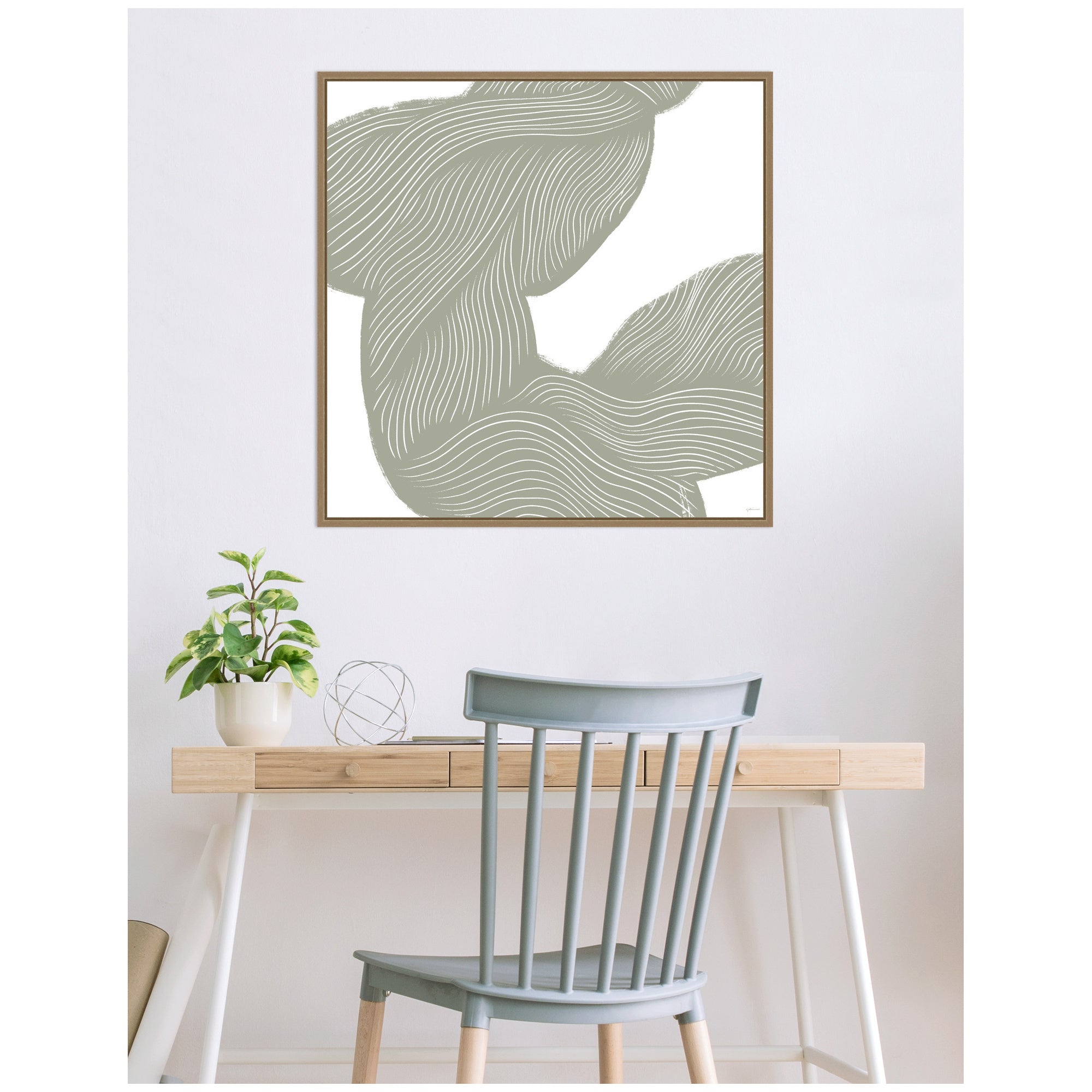 Movement Lines by Gabrielly Guedes Framed Canvas Wall Art Print