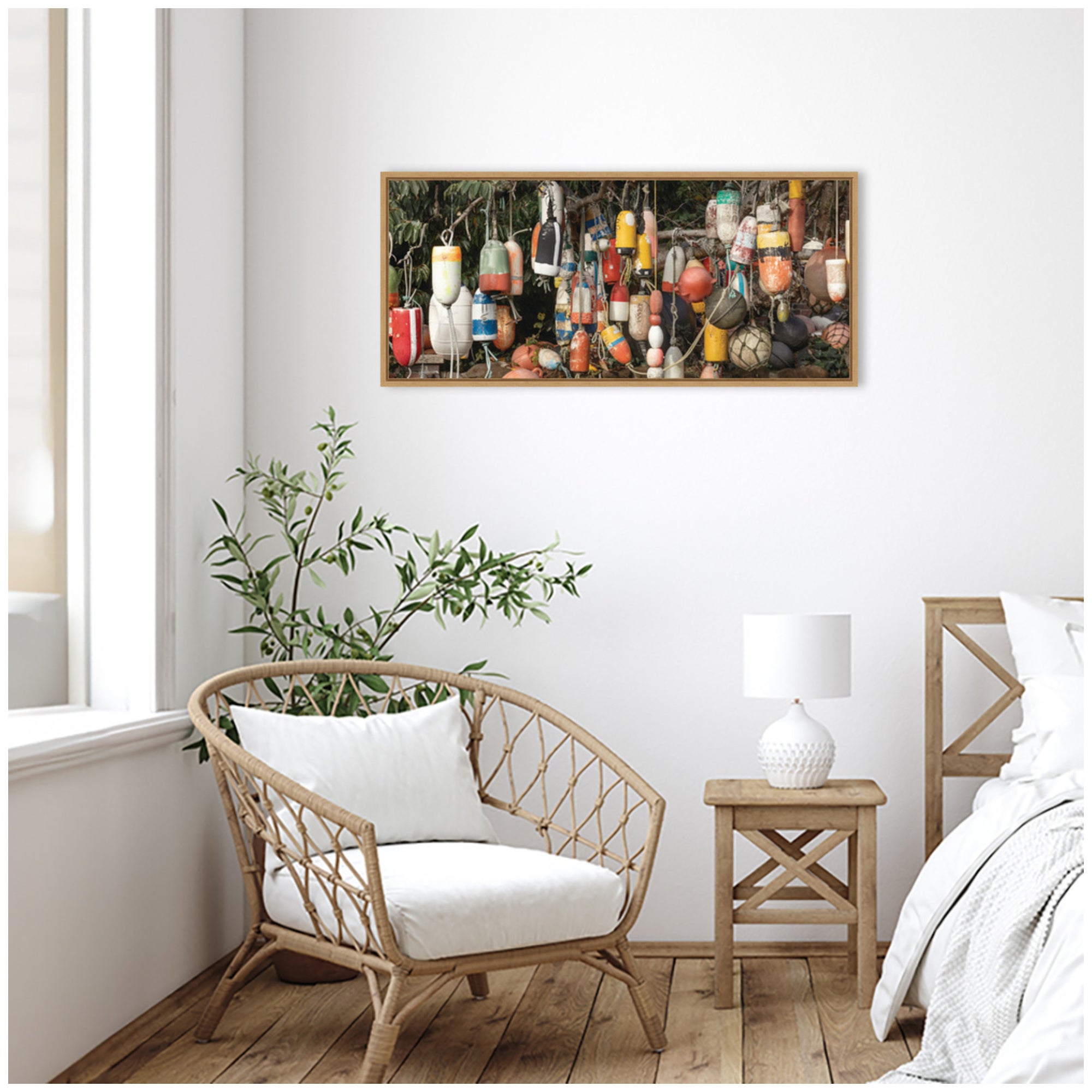 Framed Canvas 40 x 18 Sylvie Natural 7