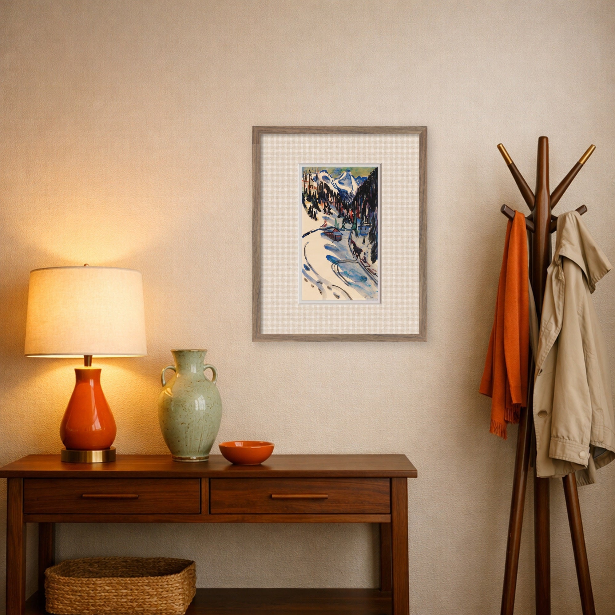 Framed Art Svelte Walnut 17x21 6