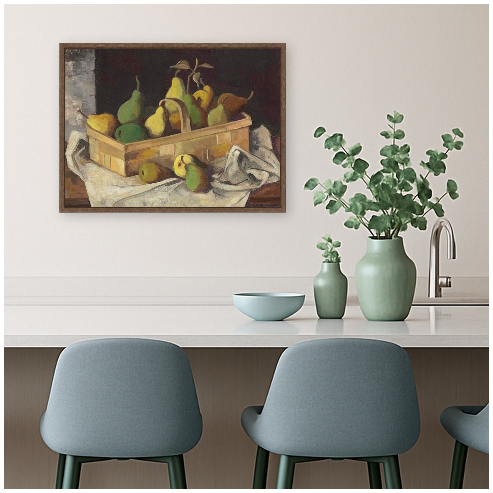 Framed Canvas 24x18 Sylvie Walnut 5