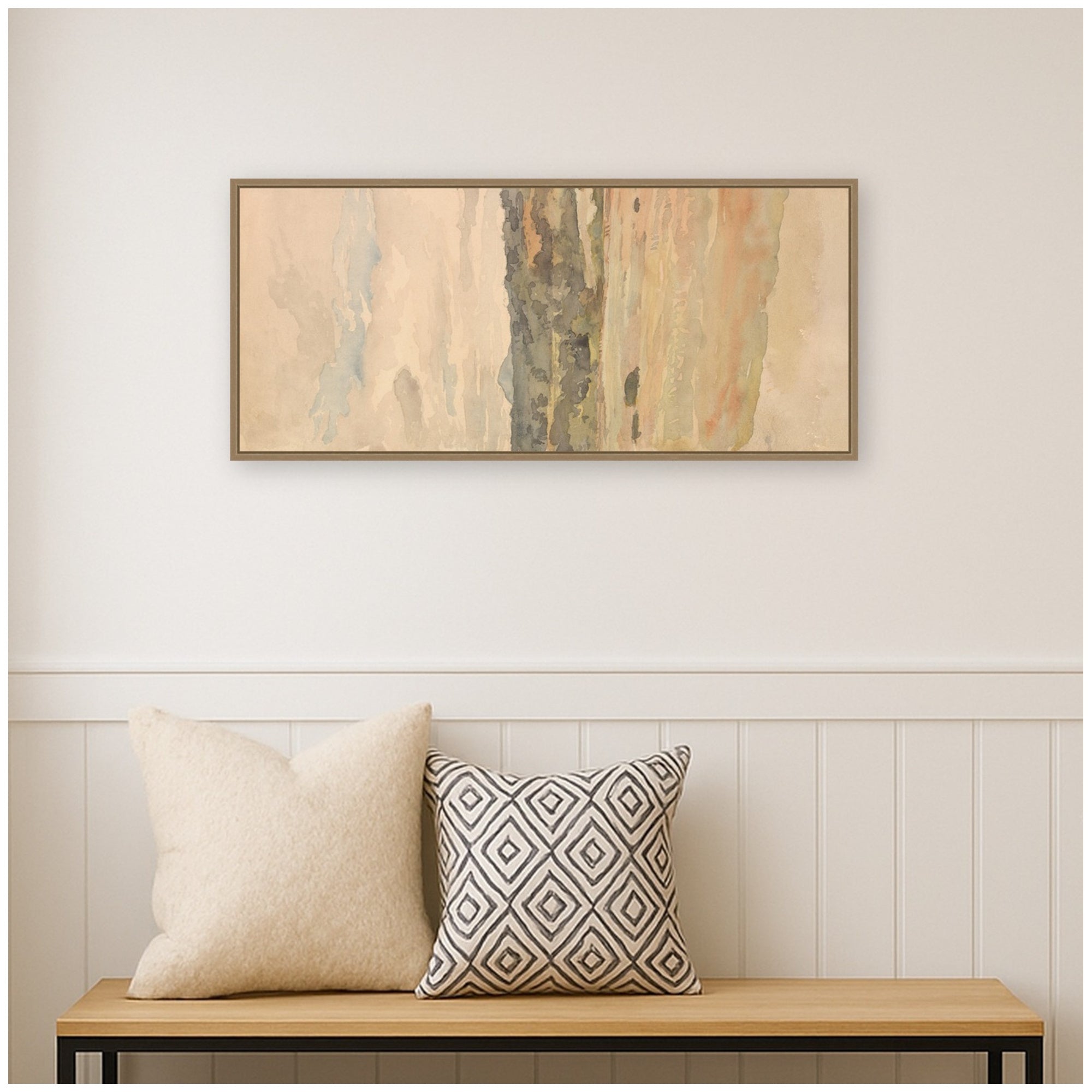 Framed Canvas 18x40 Sylvie Dark Gold 5