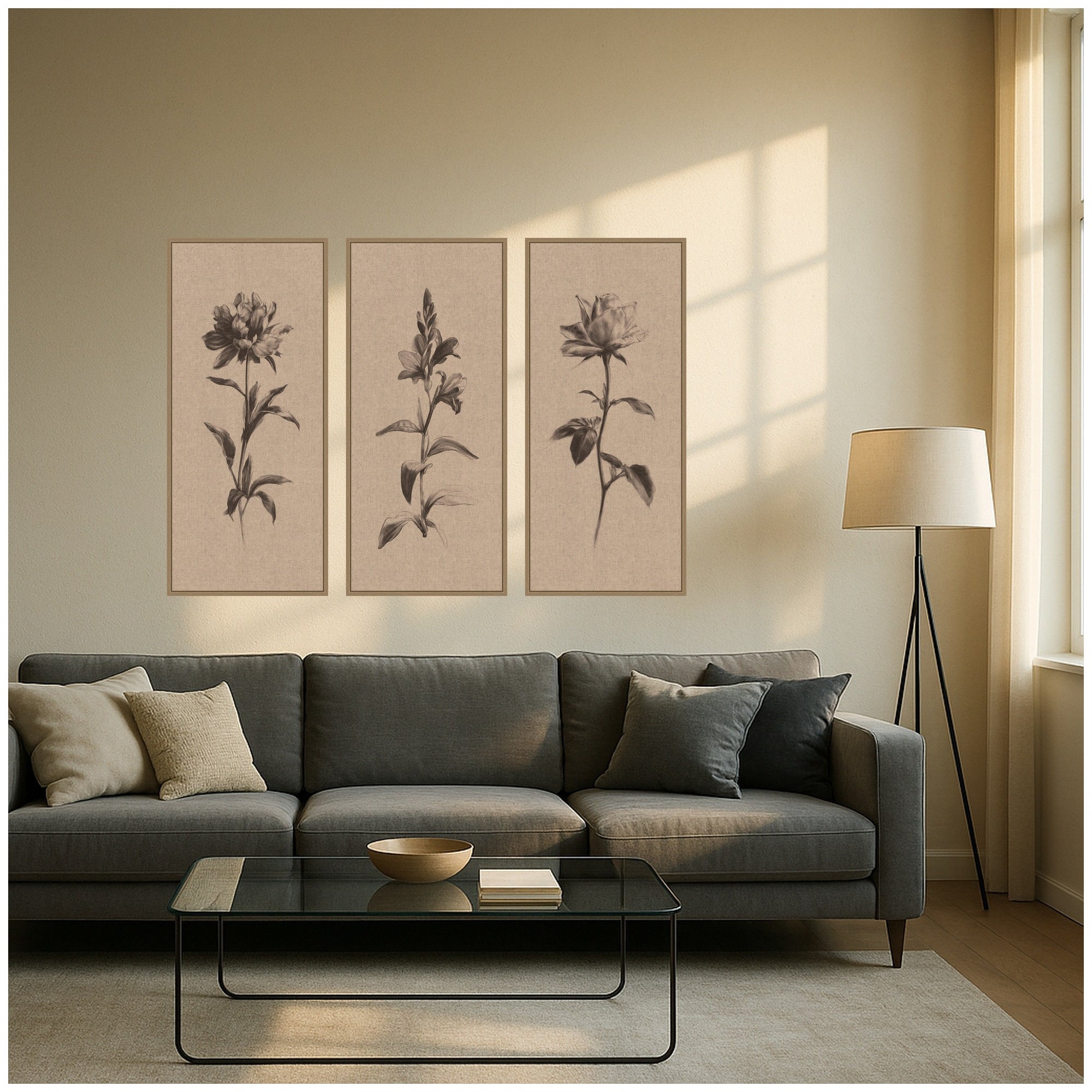 Art Set Sylvie Dark Gold 3 Piece Set 18x40 5