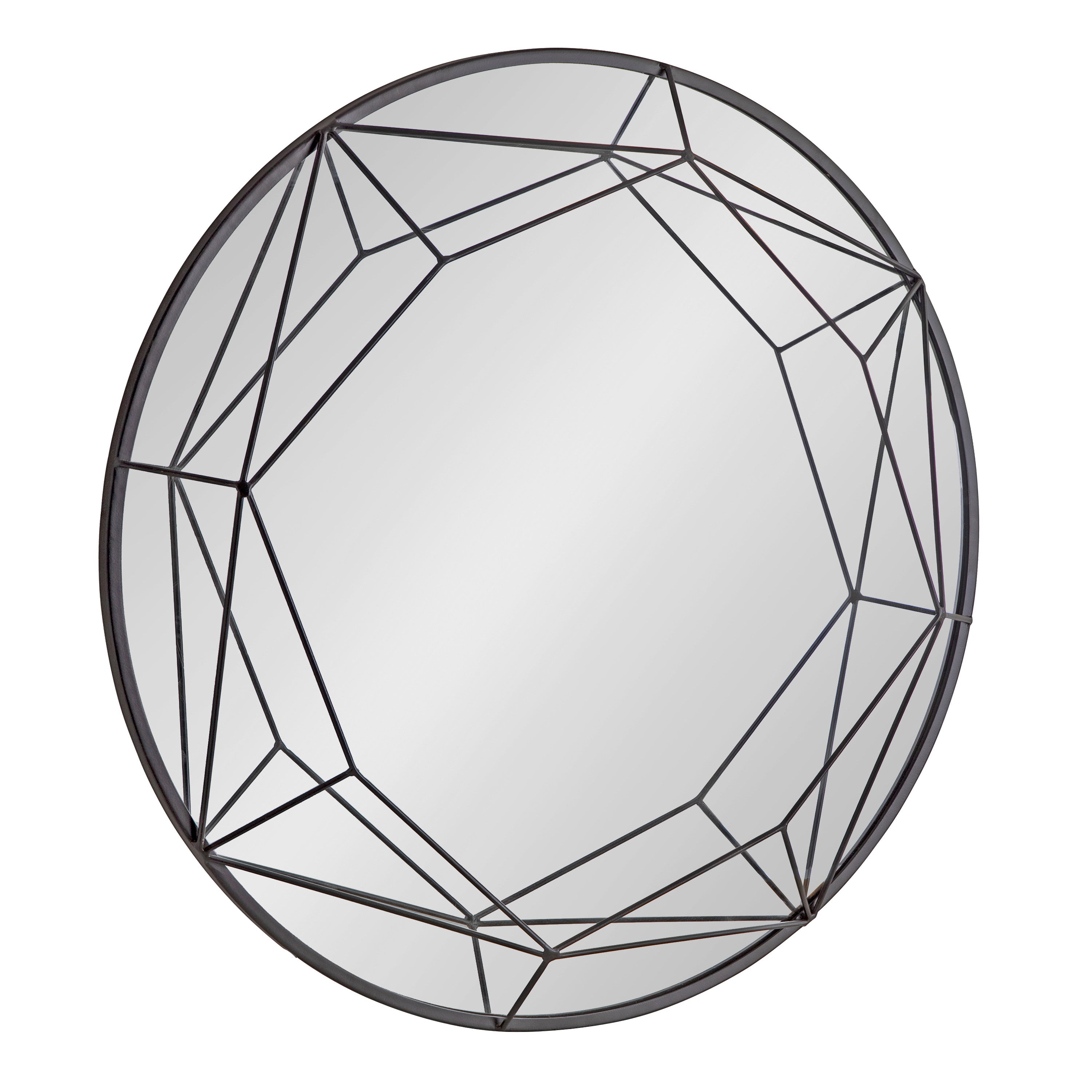 Decorative Mirror Black 30" Diameter 1