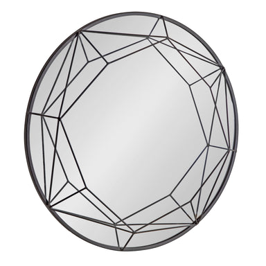 Decorative Mirror Black 30" Diameter 1
