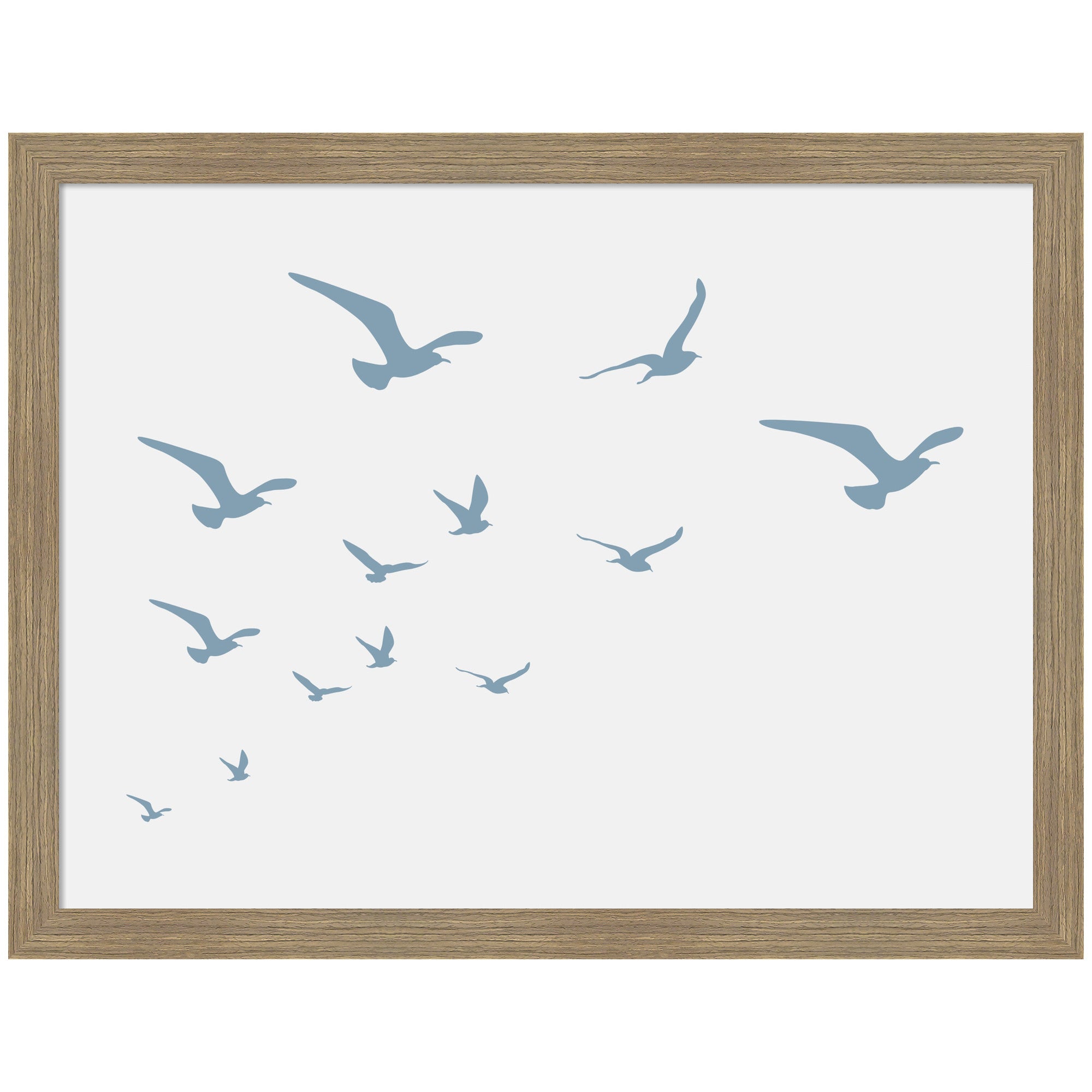 Seagulls White Background by Jolly and Dash Framed Wall Art Print